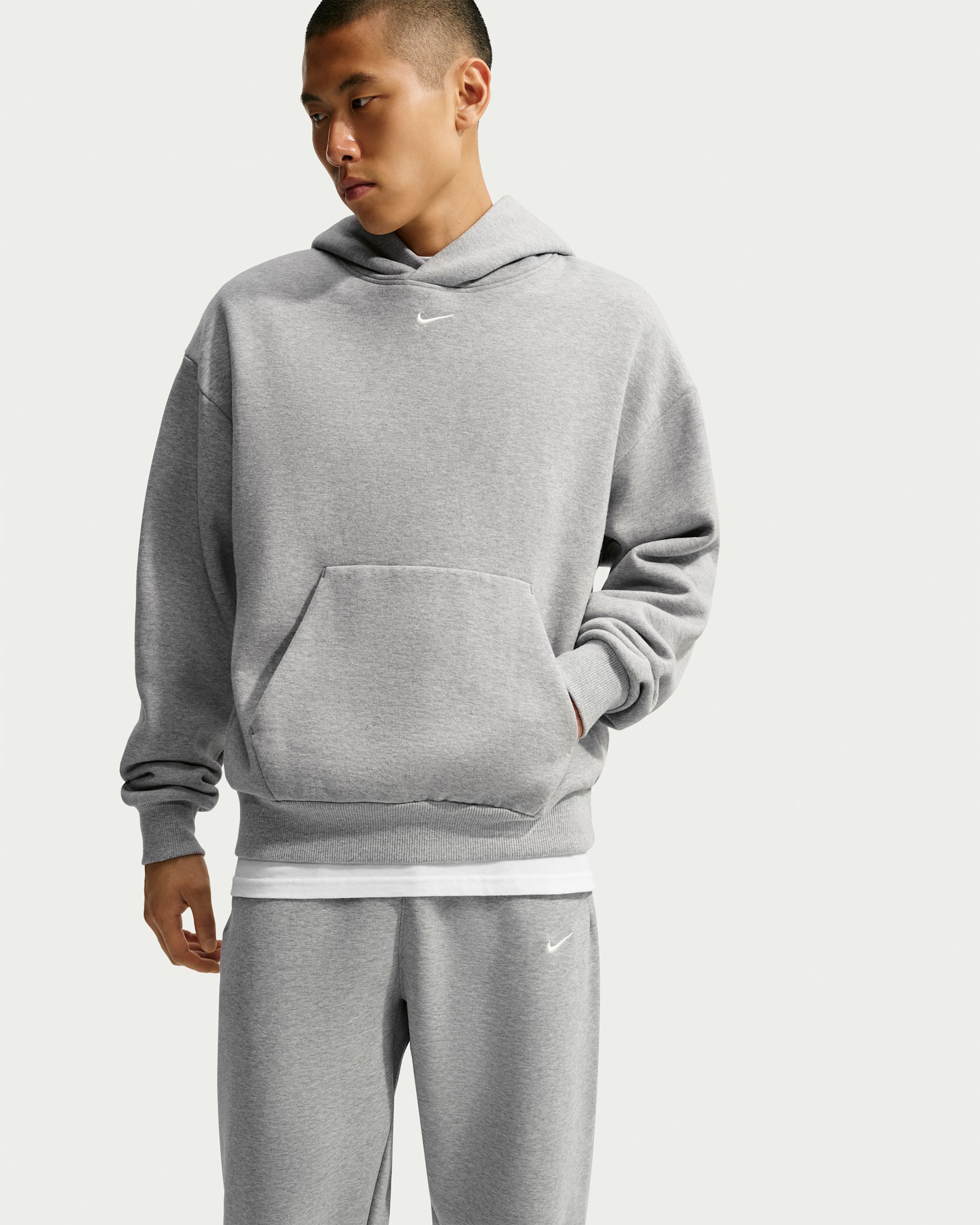 Nike Solo Fleece — Dark Grey Heather/Sail