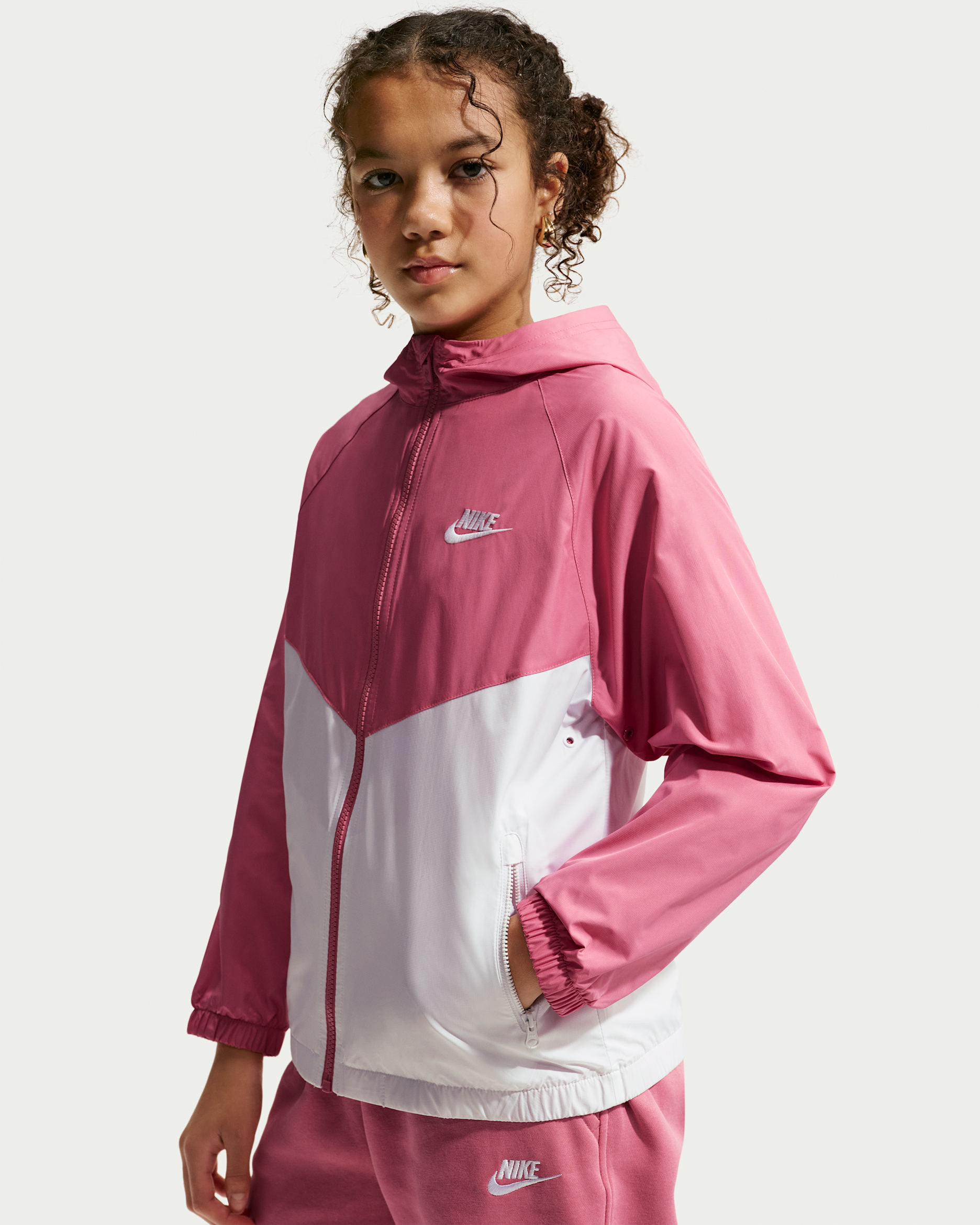 Nike Sportswear Windrunner — Peony/White/White