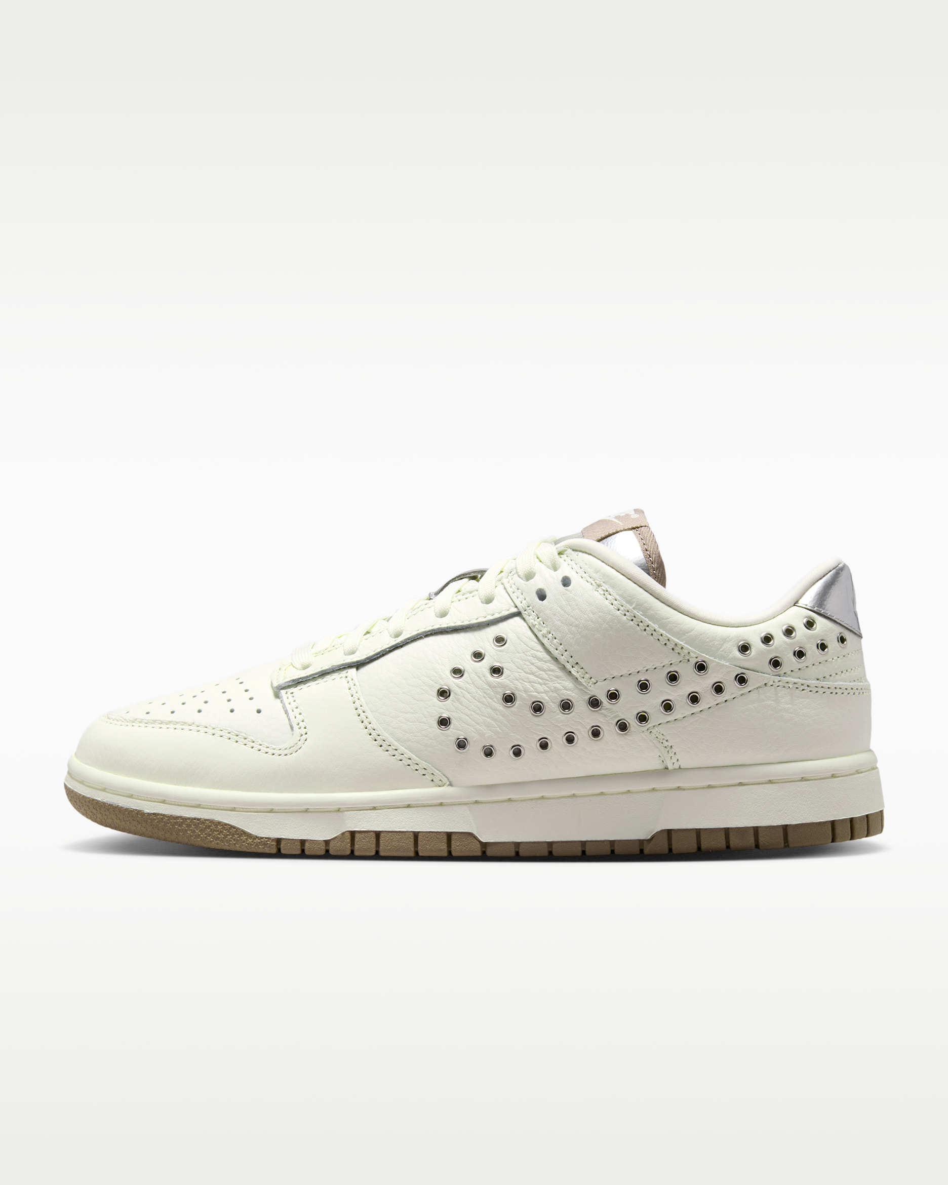 Nike Dunk Low — Sail/Mink Brown/Metallic Silver