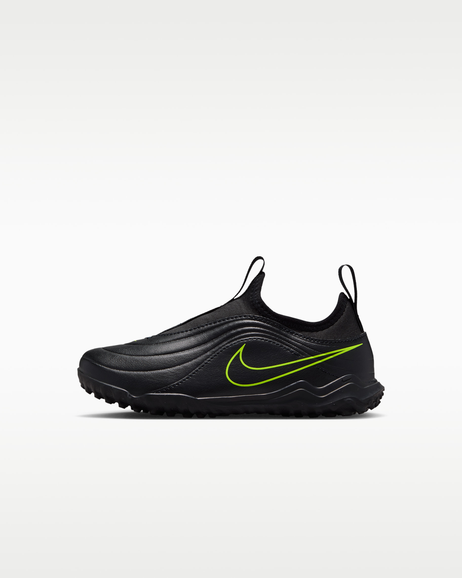 Nike Jr. Tiempo Maestro Flex — Black/Volt/Black