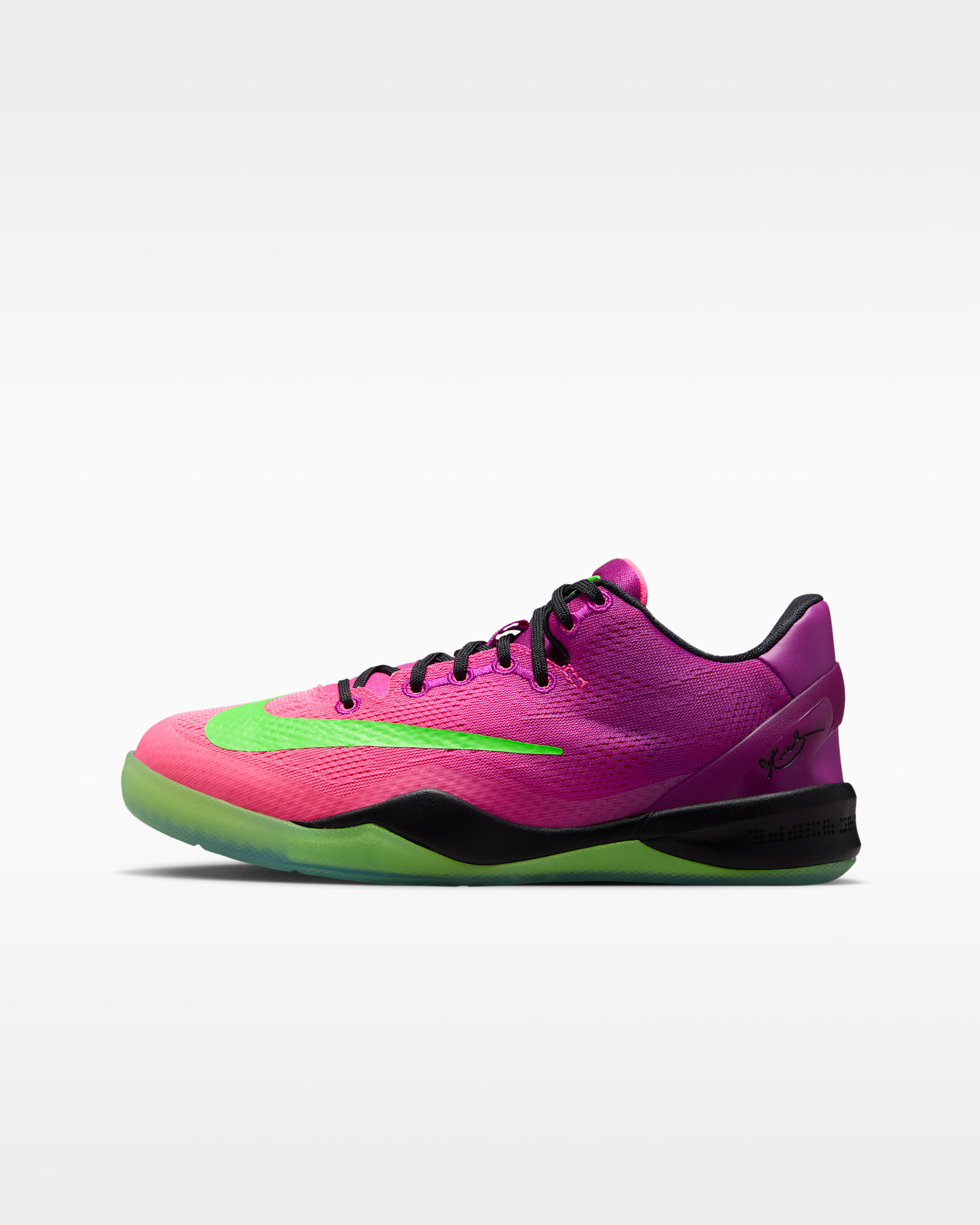 Kobe 8 'Mambacurial' — Red Plum/Pink Flash/Electric Green