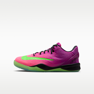 Kobe 8 'Mambacurial' — Red Plum/Pink Flash/Electric Green