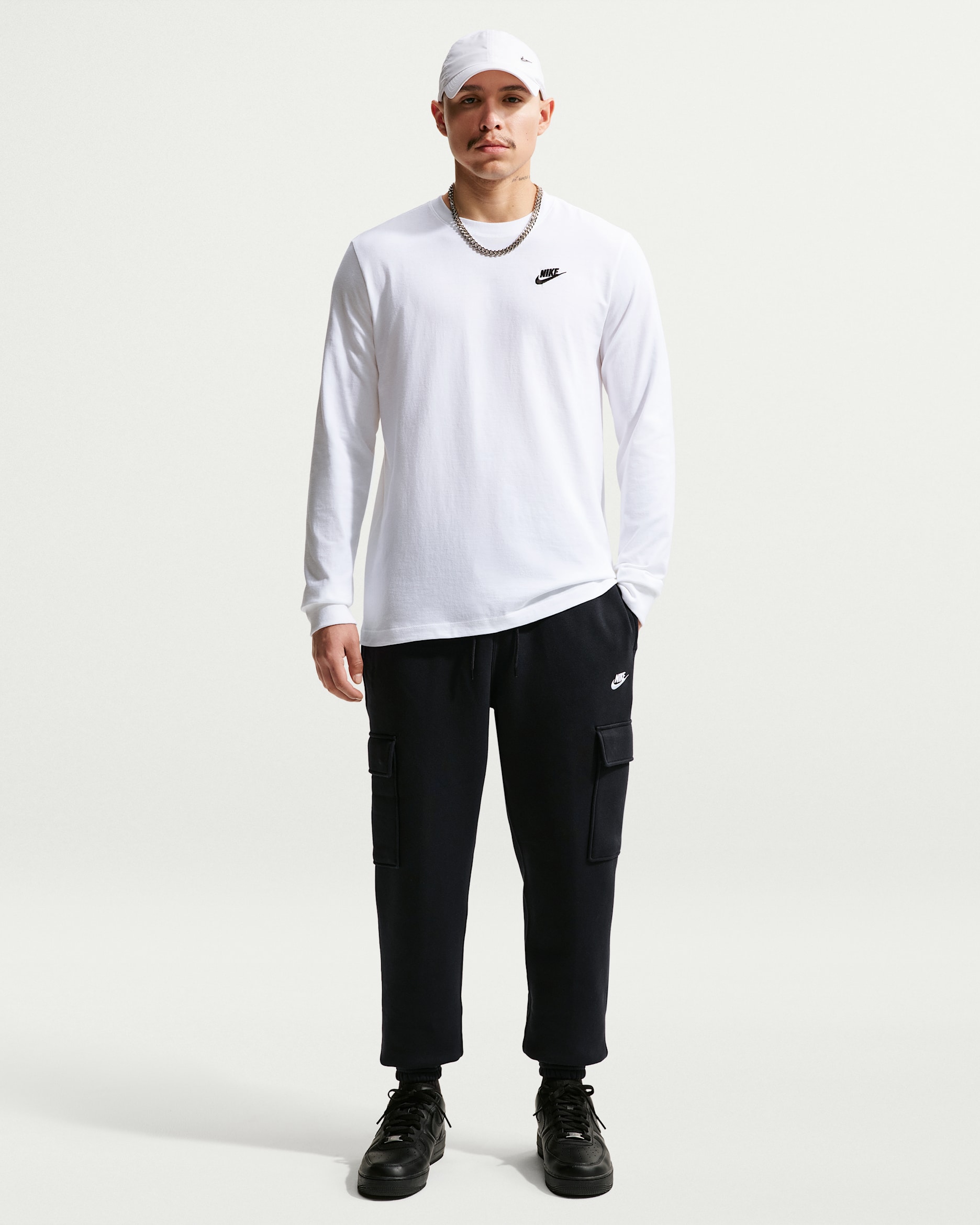 Nike Club — Black/Black/White