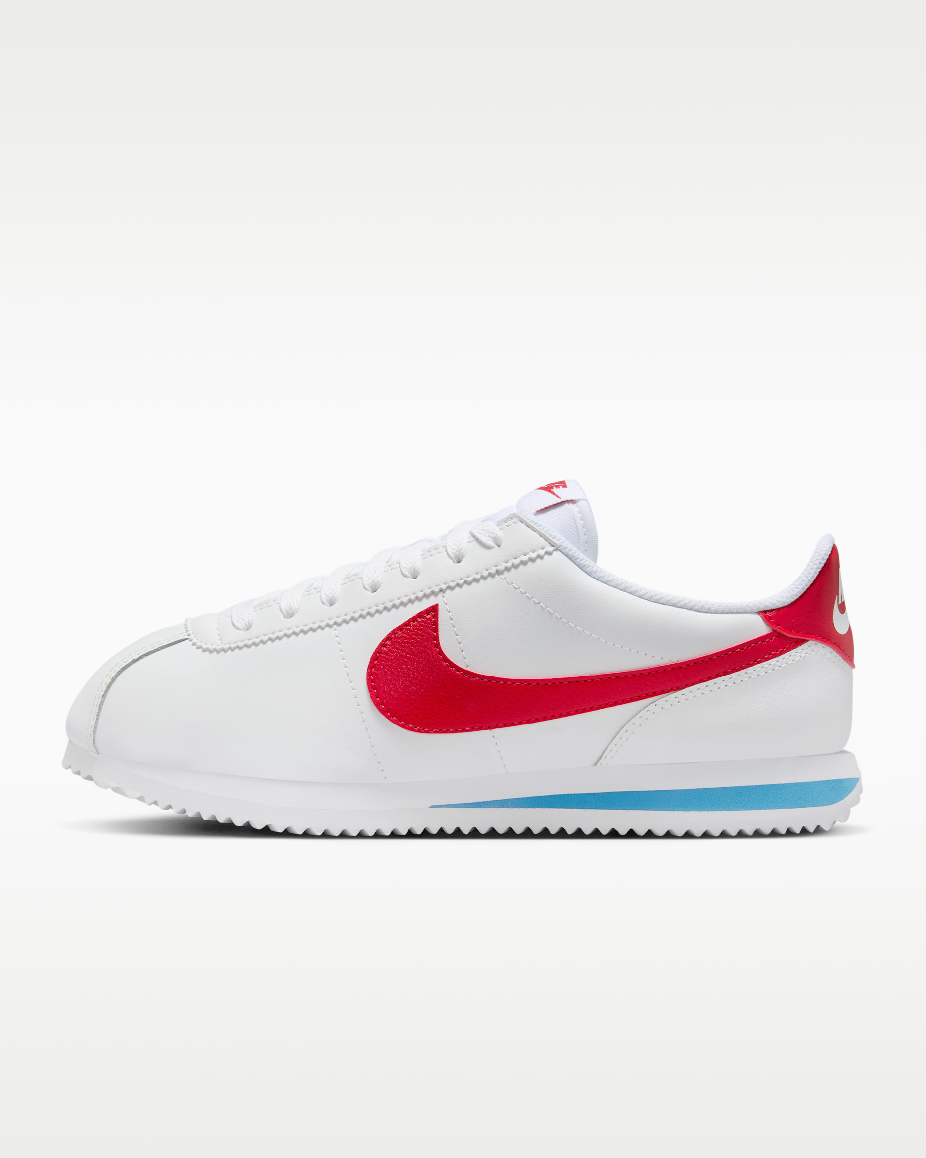 Nike Cortez Leather — White/Varsity Blue/Varsity Red