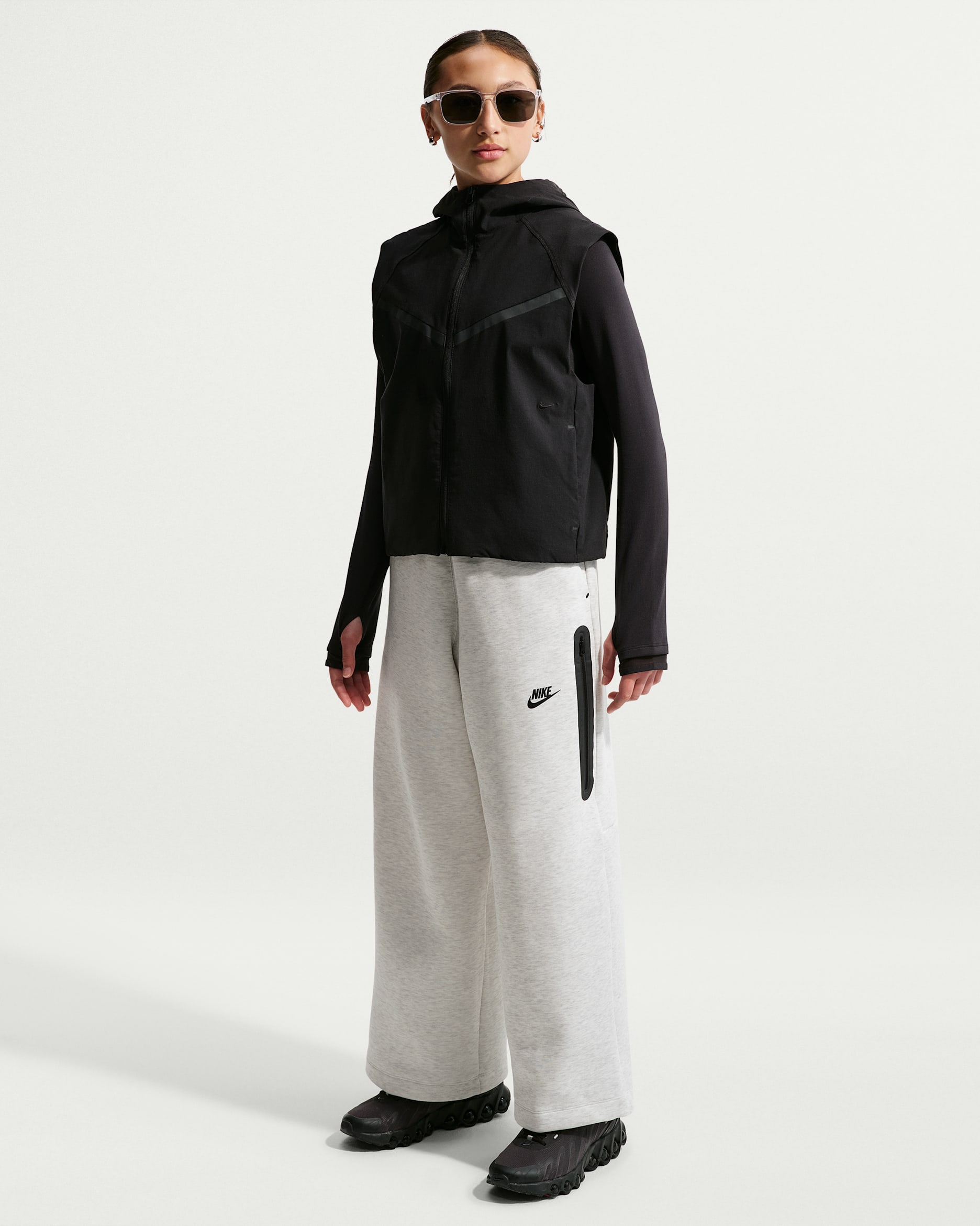 Nike Tech Fleece — Light Grey Heather/Heather/Black