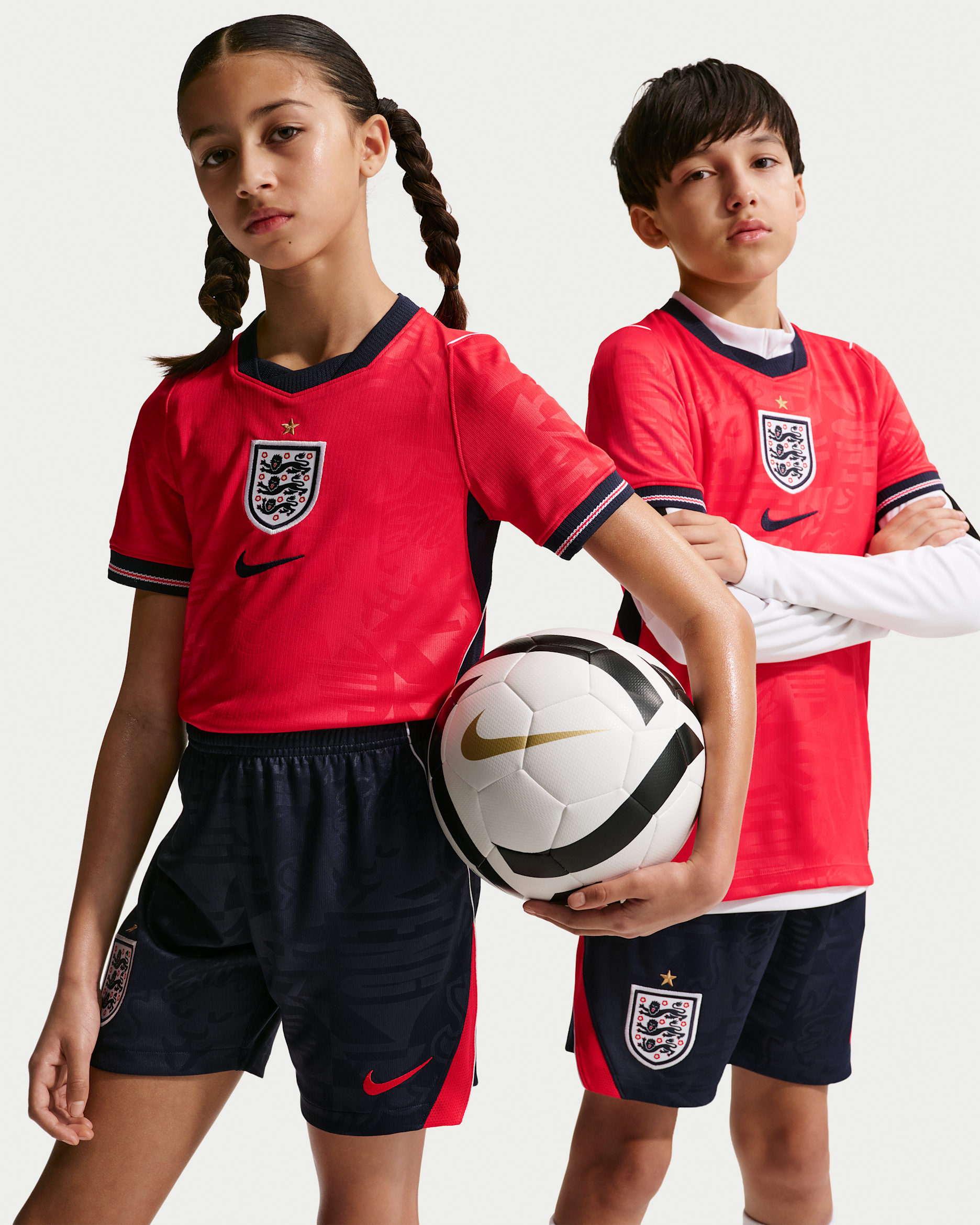 England National Team 2026 Stadium Away — Speed Red/Obsidian/White/Obsidian