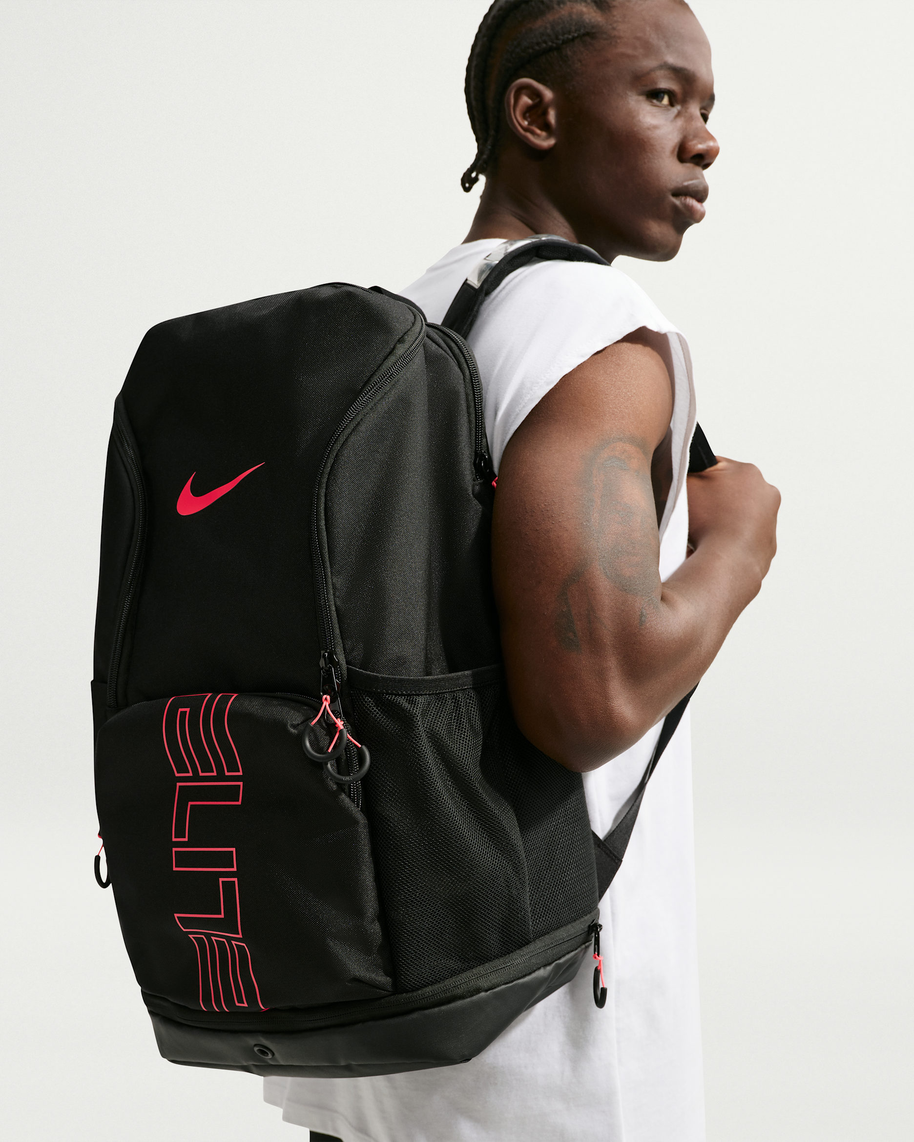 Nike Varsity Elite — Black/Black/Laser Crimson