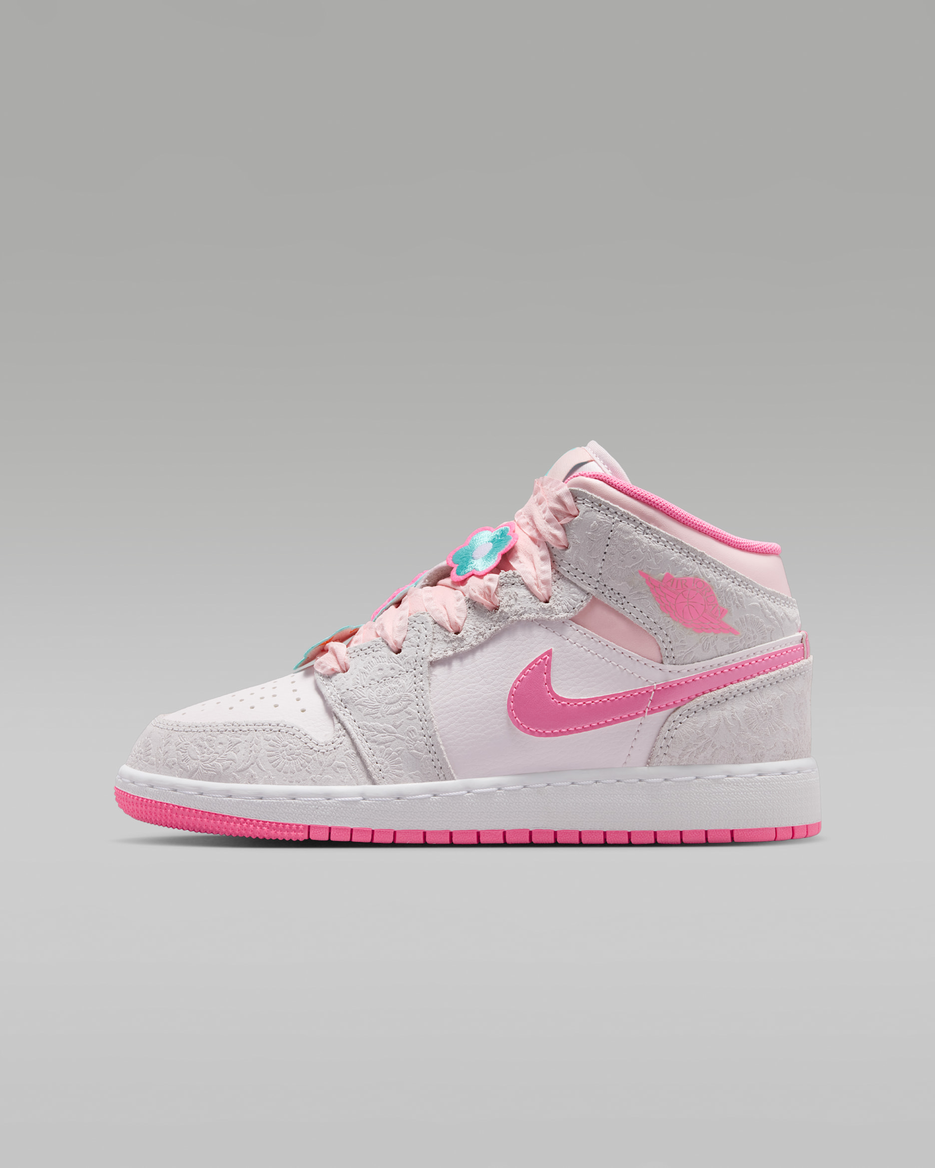 Air Jordan 1 Mid Alt SE — Vast Grey/Sail/Pink Bloom/Pink Glow