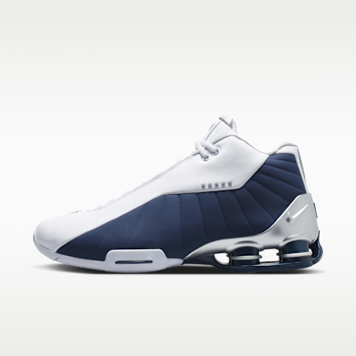 Nike Shox BB4 — White/Metallic Silver/Midnight Navy