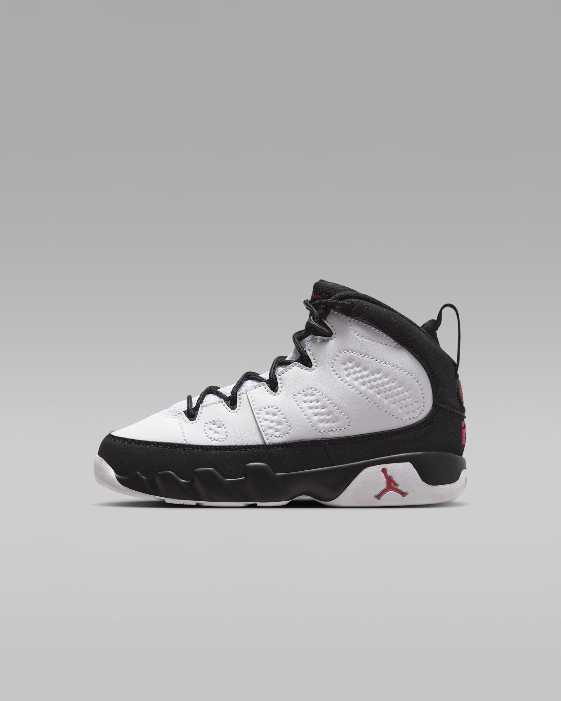 Jordan 9 Retro — White/Black/True Red