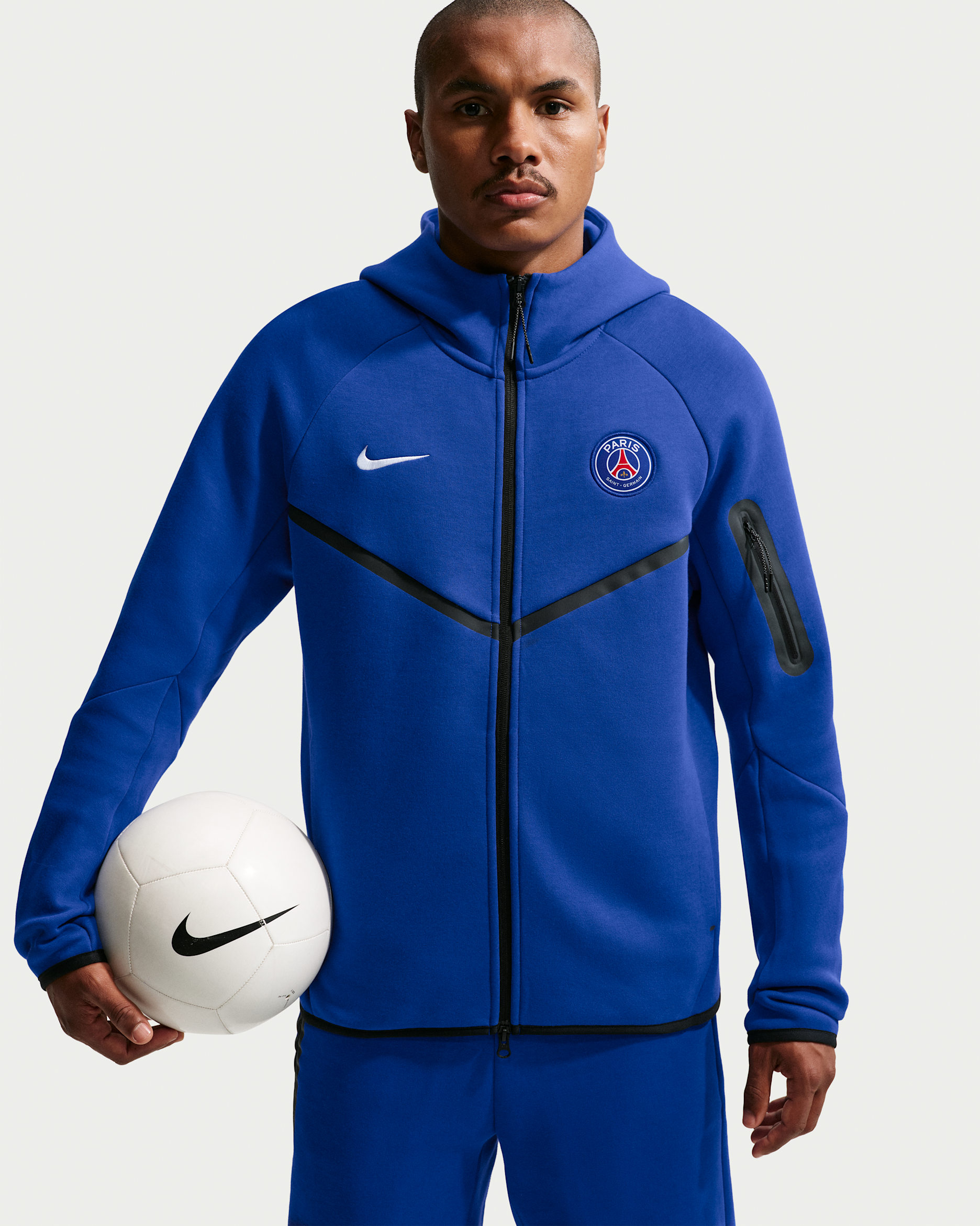 Paris Saint-Germain Tech Fleece Windrunner — Old Royal/White