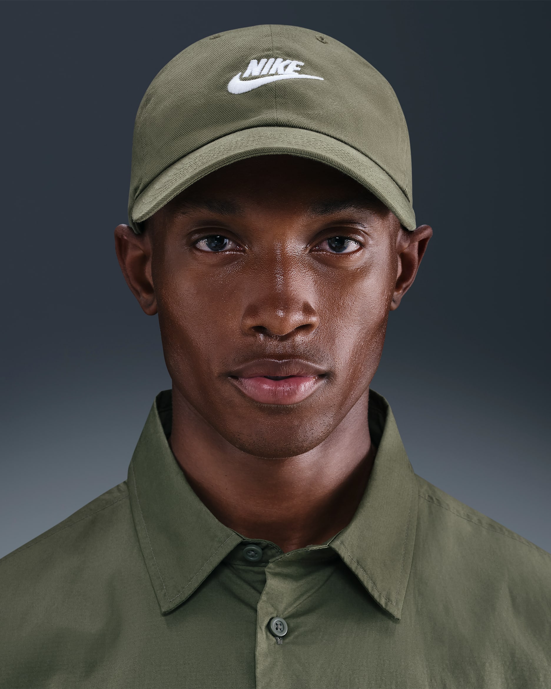 Nike Club — Medium Olive/White