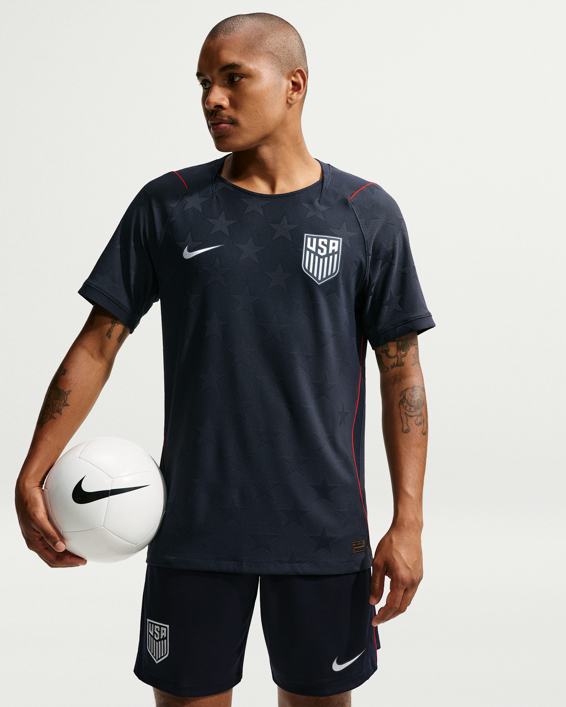 USMNT 2026 Match Away — Dark Obsidian/University Red/Pure Platinum