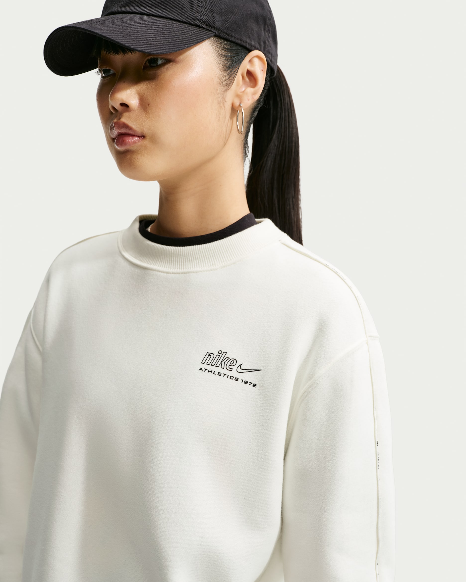 Nike Studio Fleece Medium Weight 'Graphic Pack' — Sail/Black