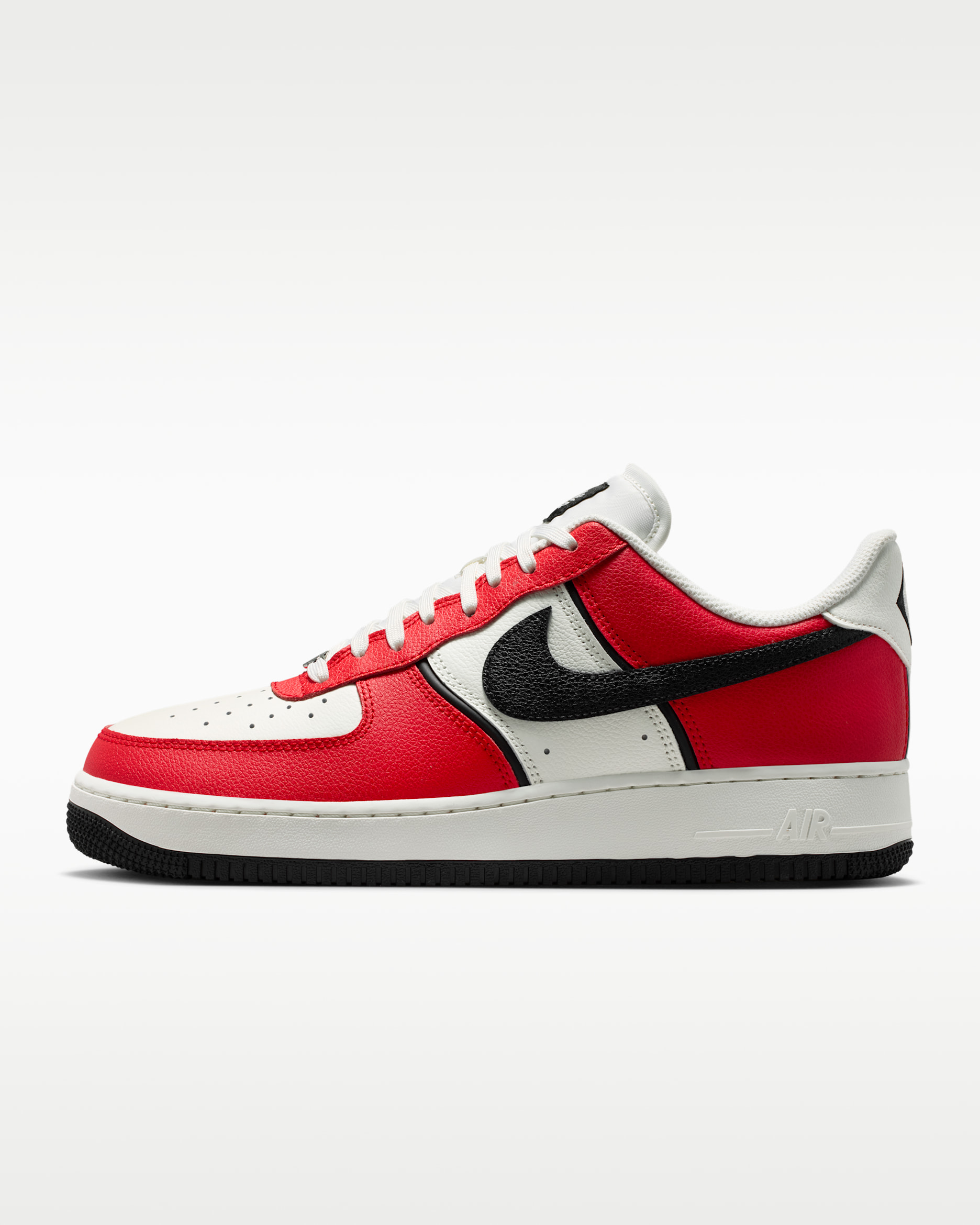Nike Air Force 1 '07 LV8  — University Red/Sail/Metallic Silver/Black