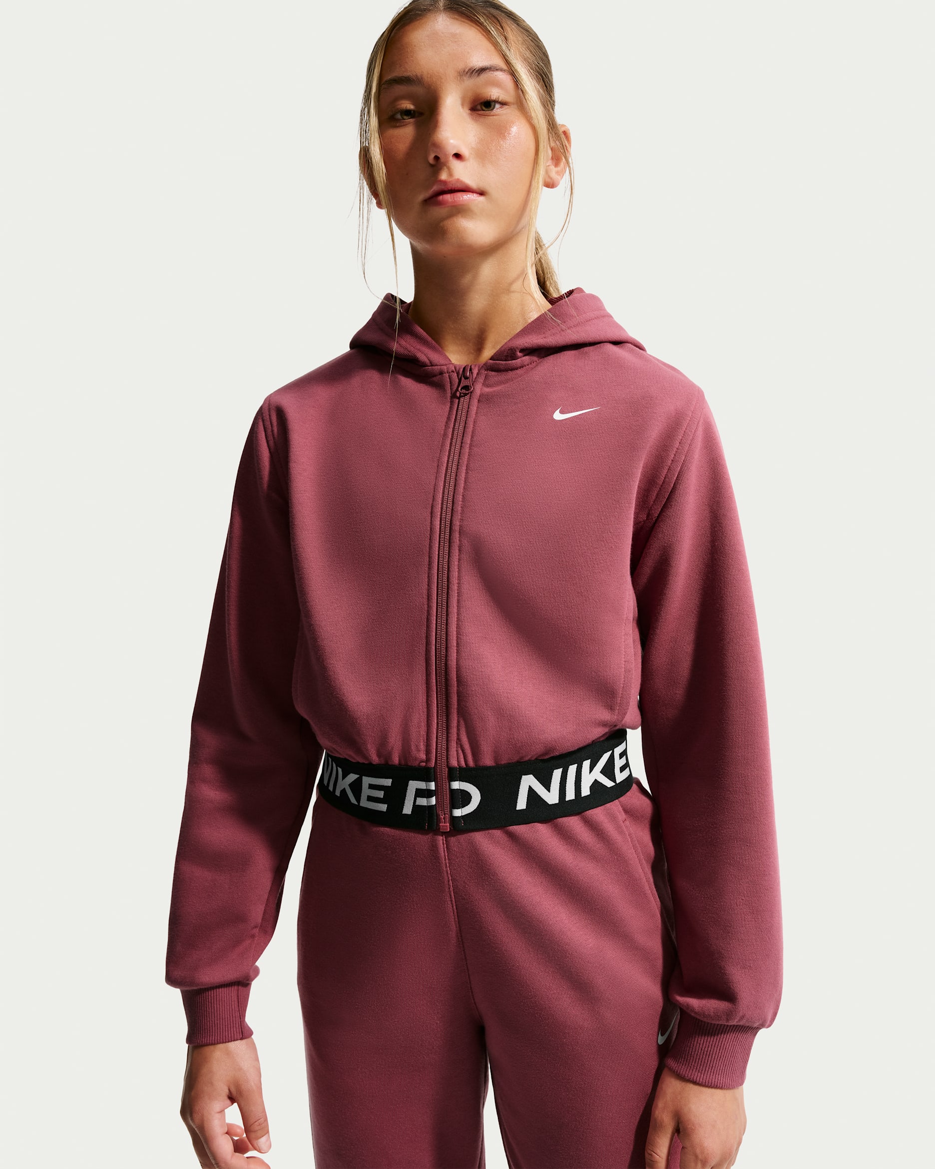 Nike Pro Fleece — Pink Smoke/Pink Smoke/Black/White
