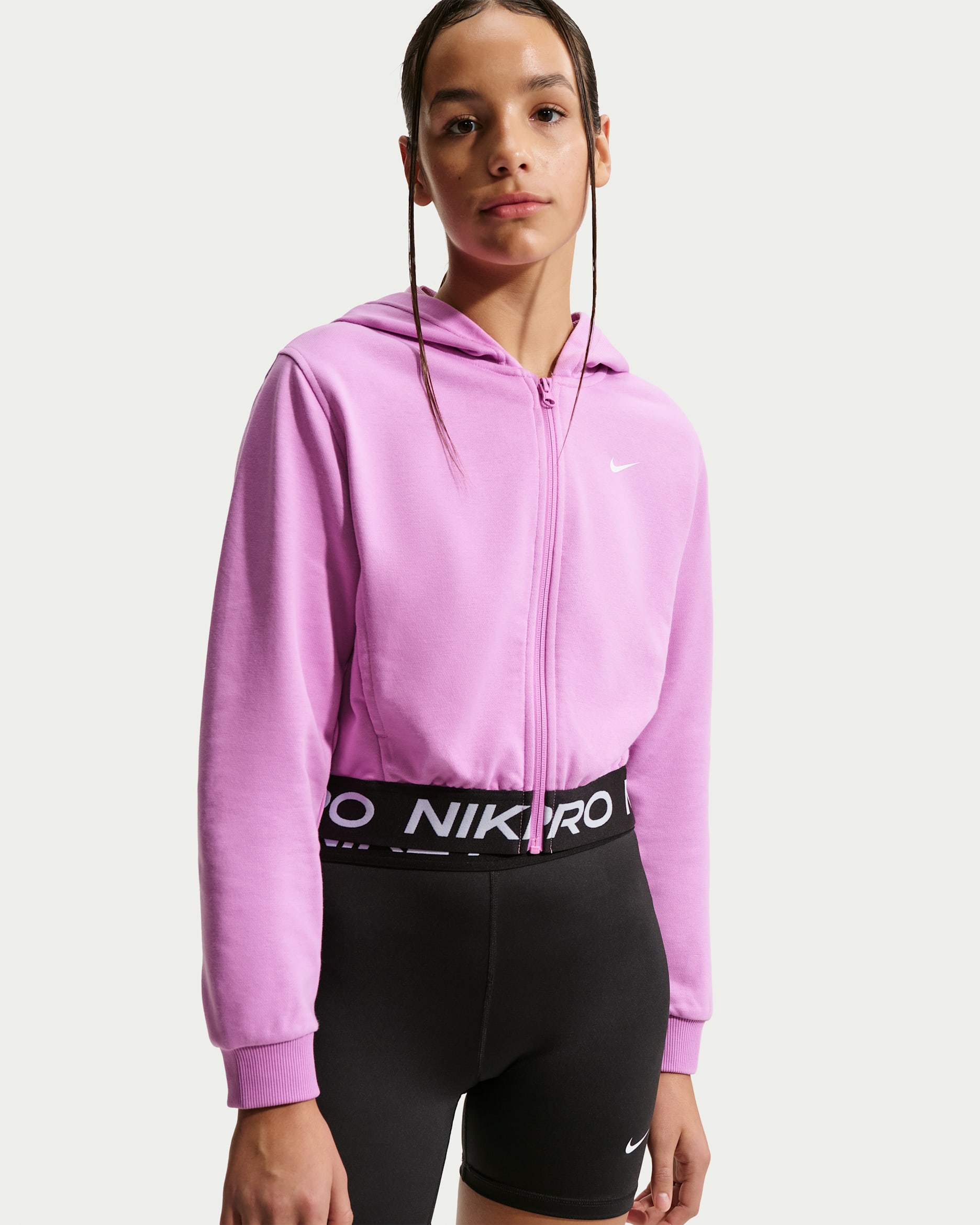Nike Pro Fleece — Light Magenta/Light Magenta/Black/White
