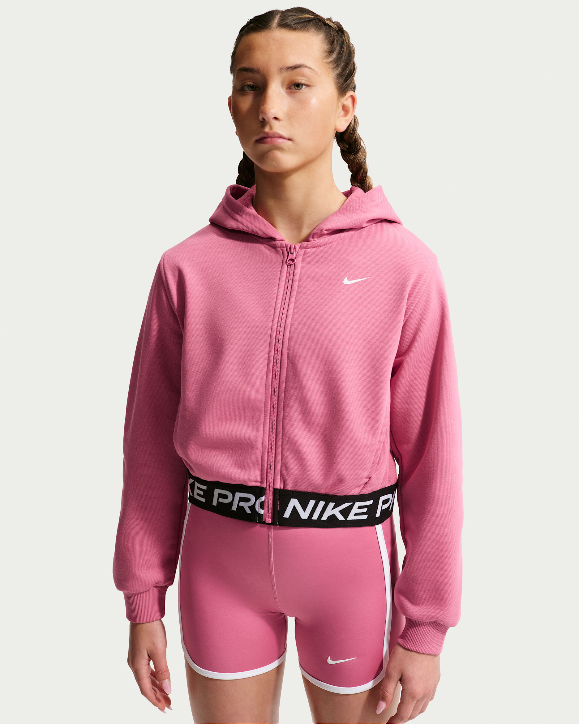 Nike Pro Fleece — Peony/Peony/Black/White