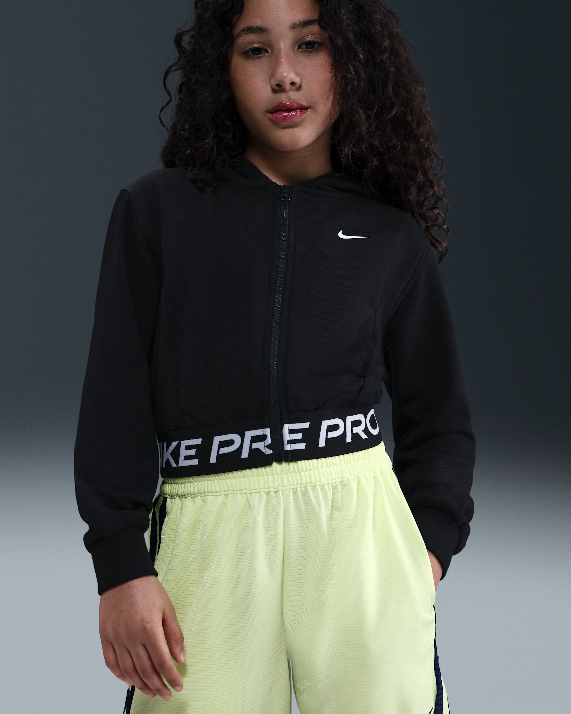 Nike Pro Fleece — Black/Black/Black/White