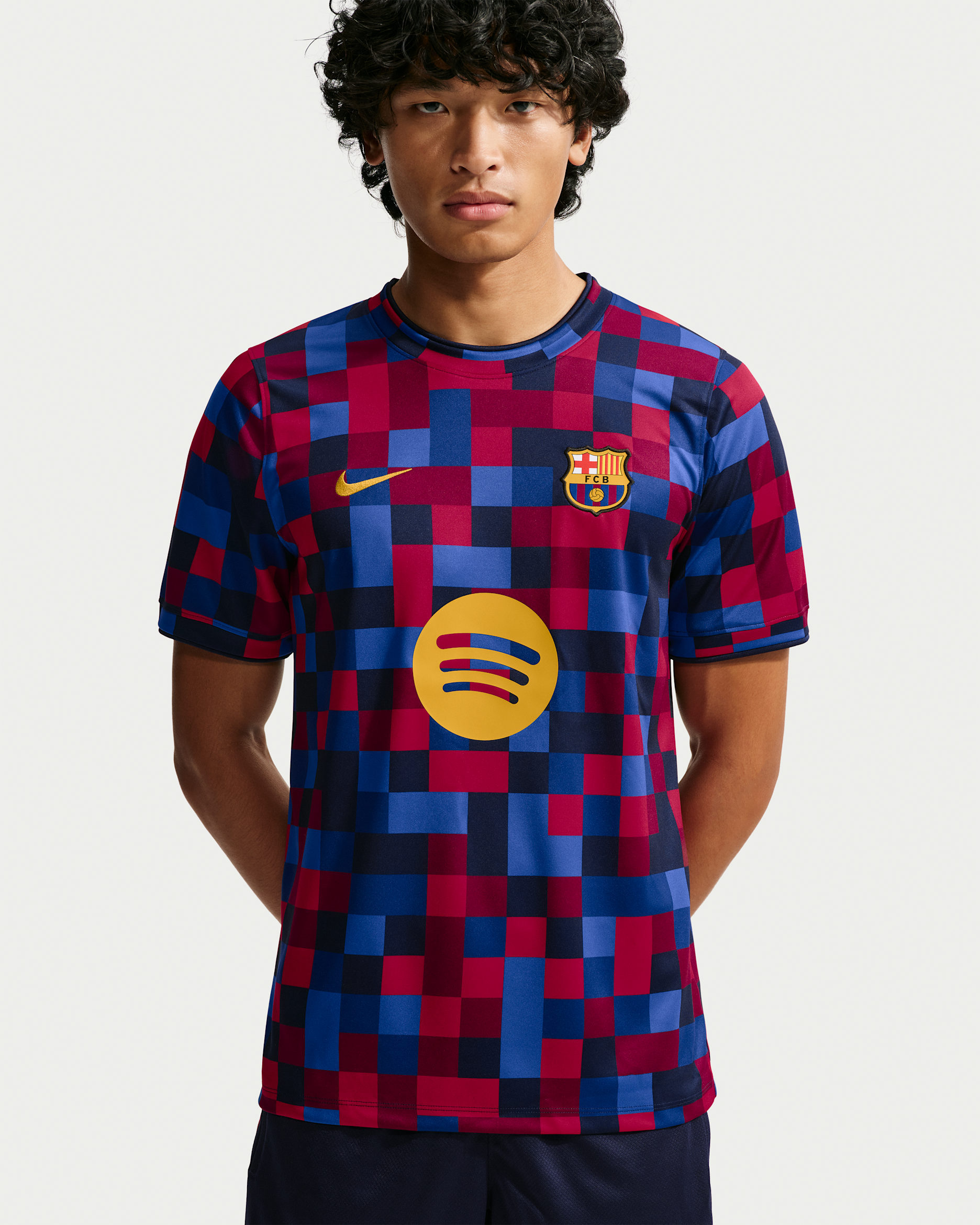 F.C. Barcelona Home — Noble Red/Noble Red/Blackened Blue/Mineral Yellow