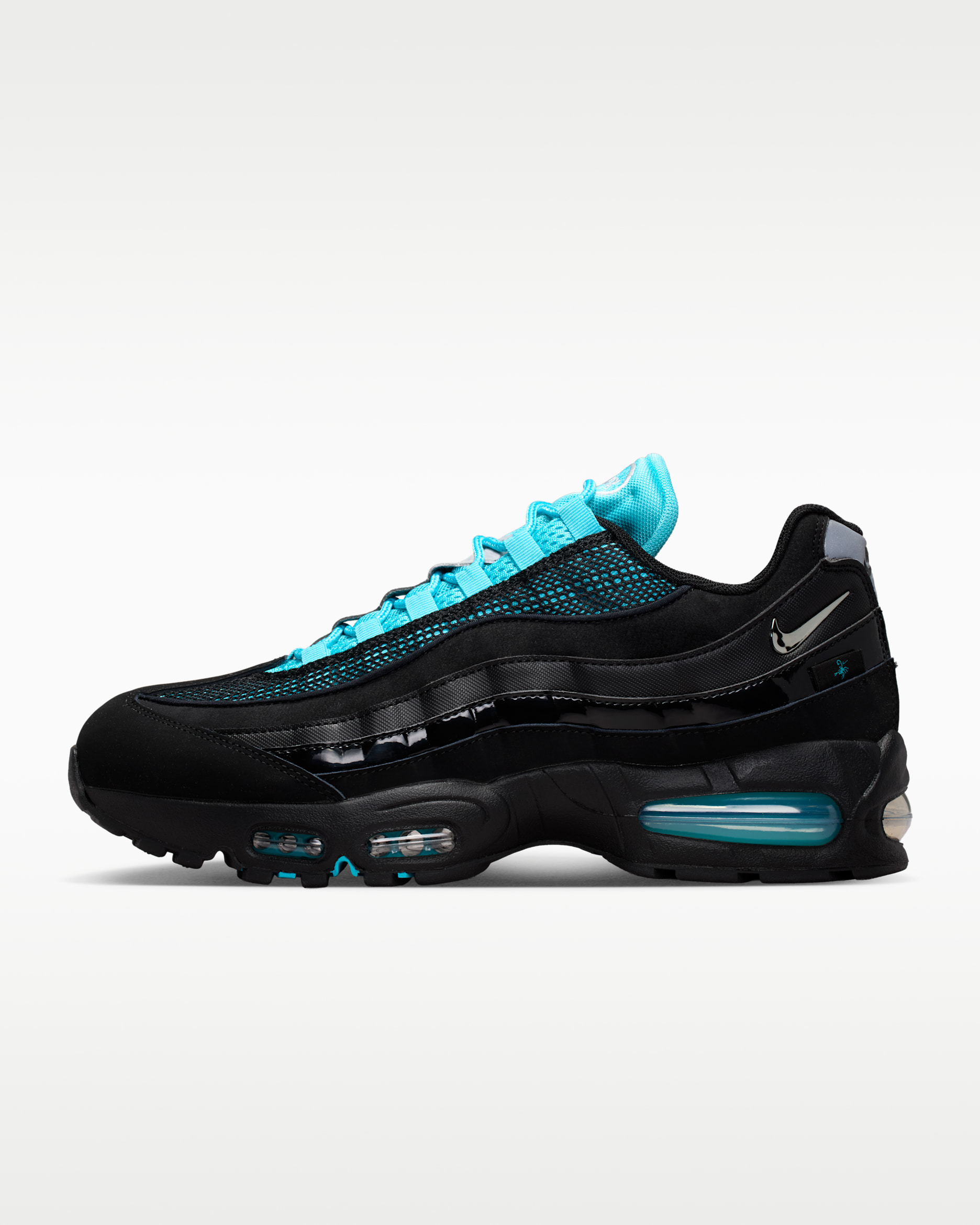 Nike Air Max 95 Big Bubble 'Scorpion' — Black/Gamma Blue/Metallic Silver/Chrome
