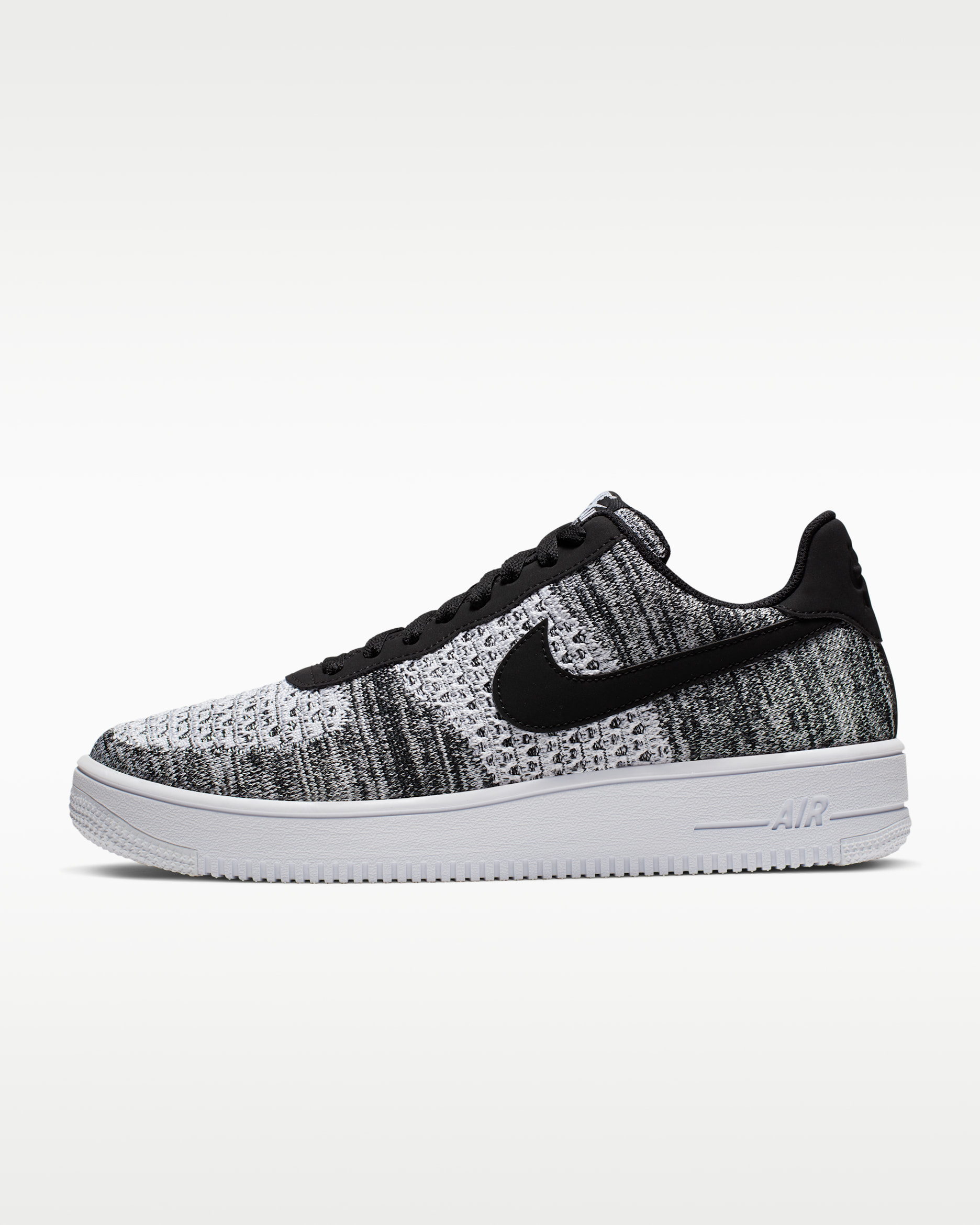 Nike Air Force 1 Flyknit 2.0 — Black/Black/White/Pure Platinum