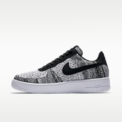 Nike Air Force 1 Flyknit 2.0 — Black/Black/White/Pure Platinum