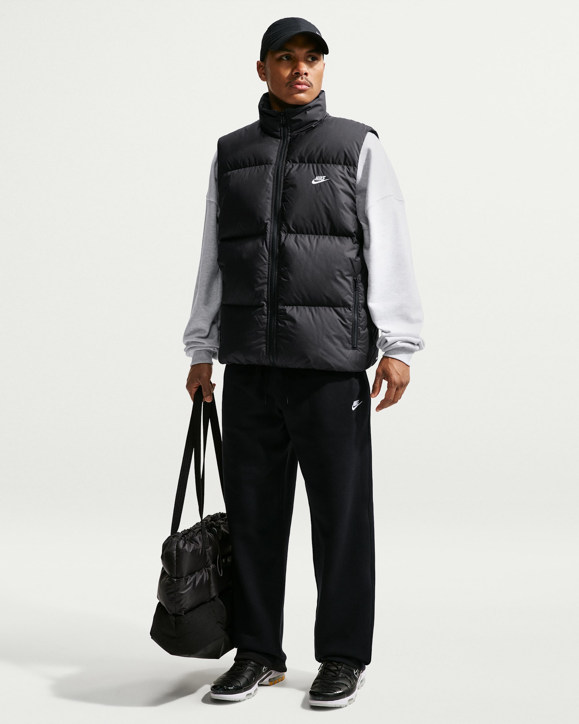 Nike Club — Black/Black/White