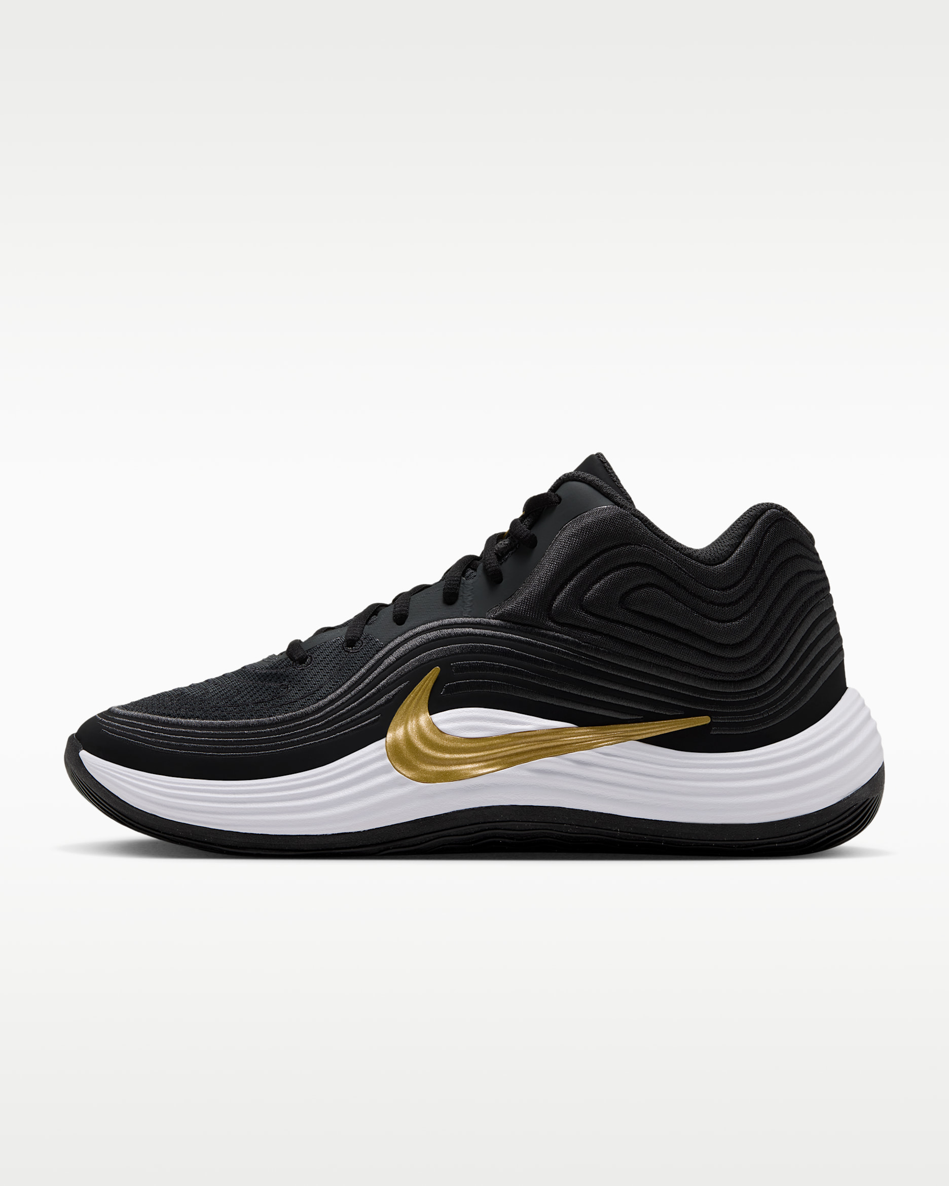 Nike Precision 8 MID — Dark Smoke Grey/Black/Flat Gold/Metallic Gold