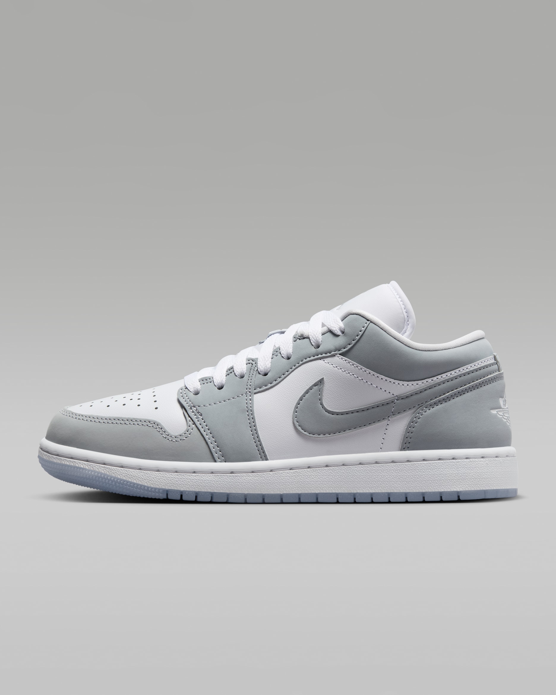 Air Jordan 1 Low — White/Aluminium/Wolf Grey