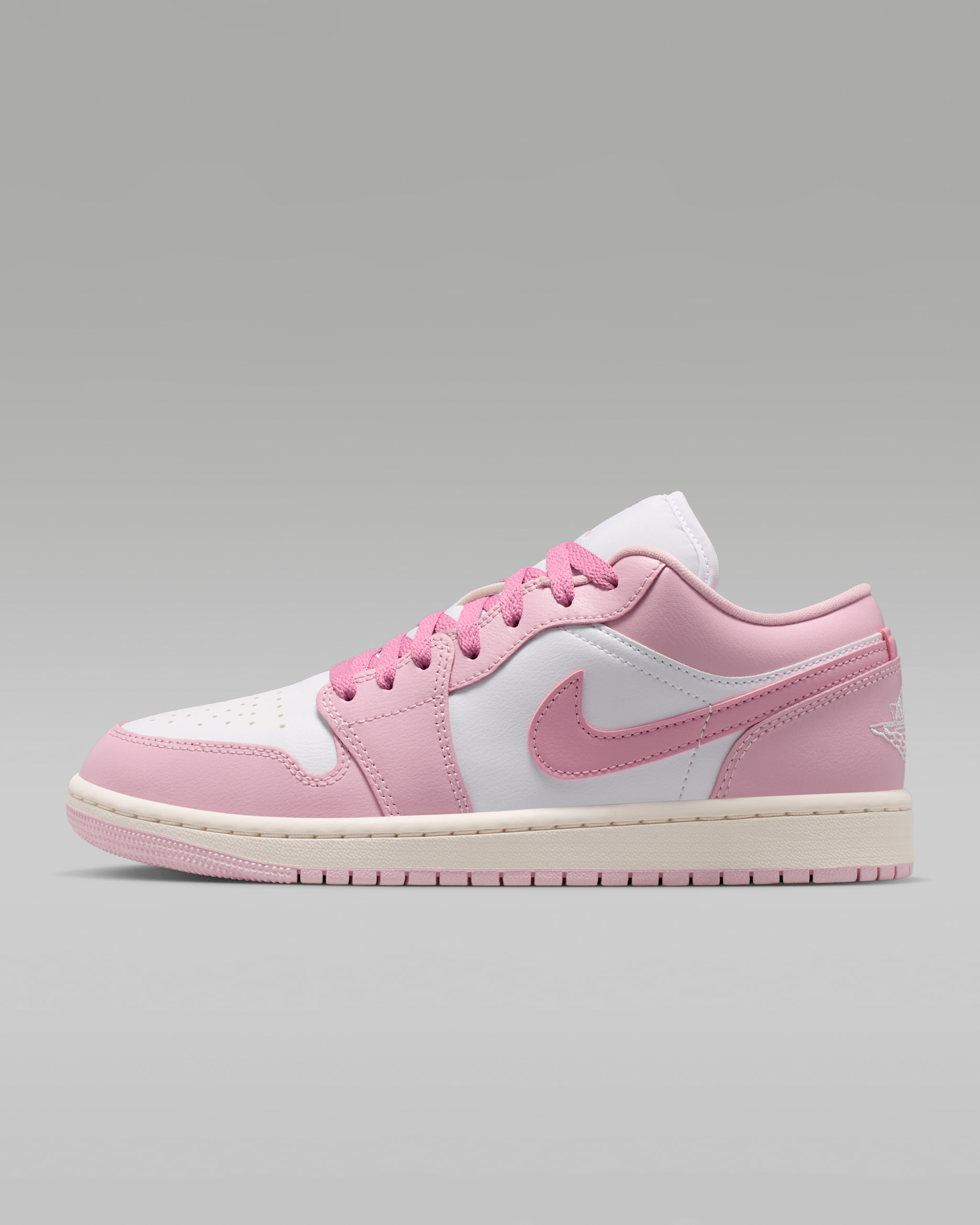 Air Jordan 1 Low — Iced Carmine/Elemental Pink/Sail/White