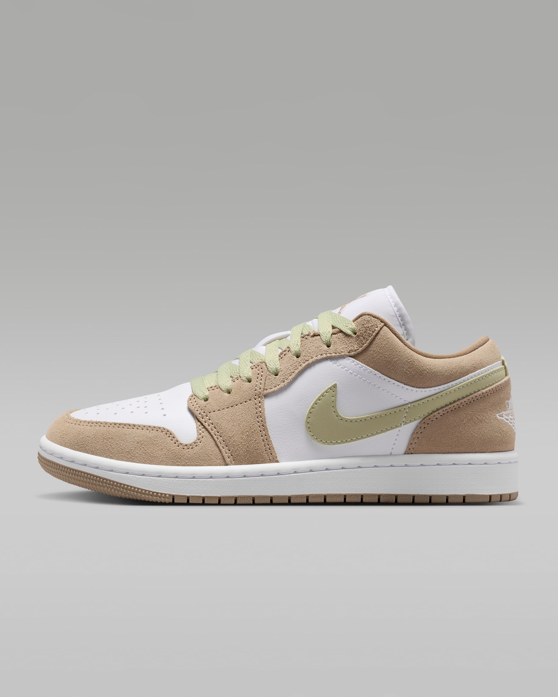 Air Jordan 1 Low — Khaki/Olive Aura/Sail/White