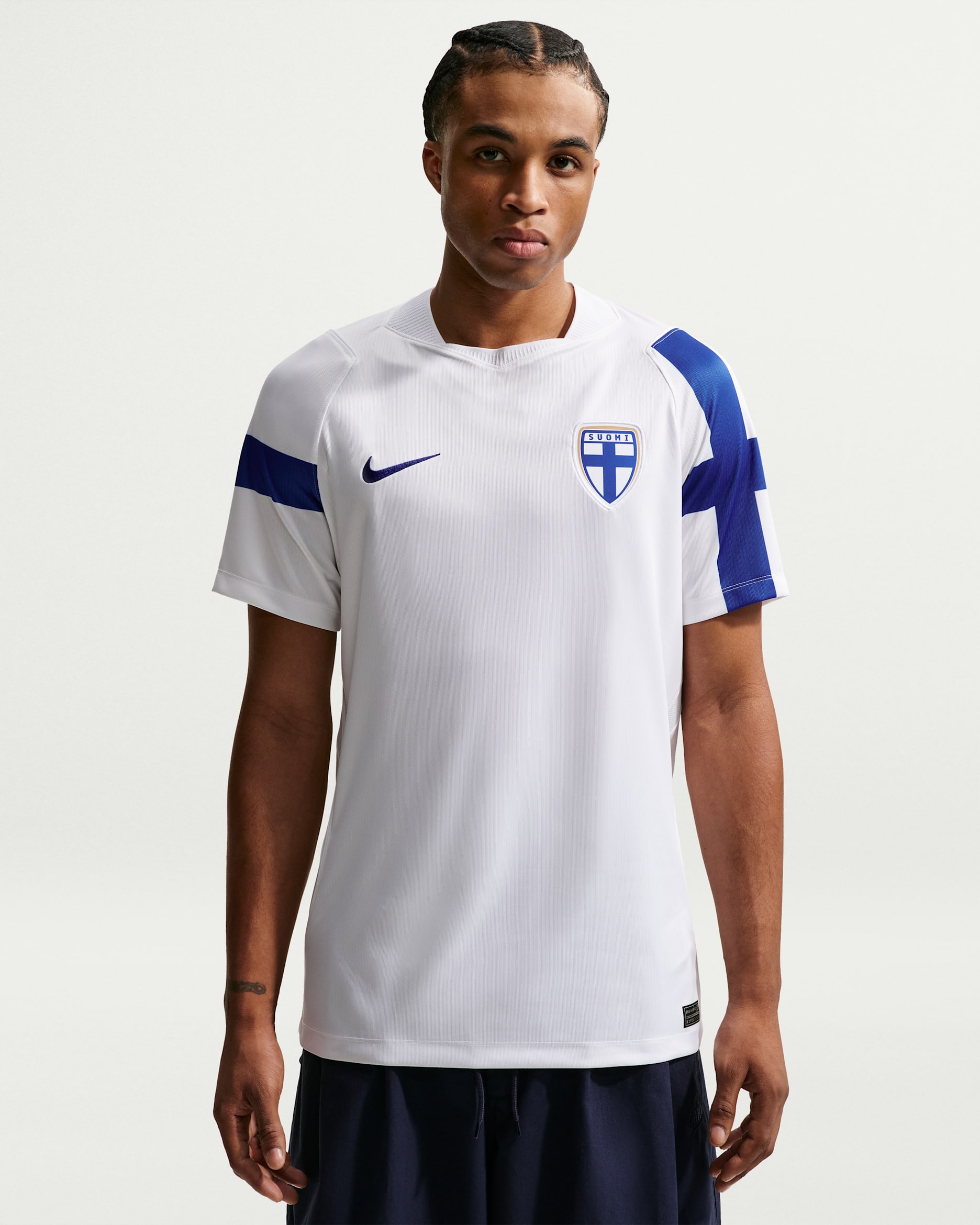 Finland 2026 Stadium Home — White/Hyper Blue