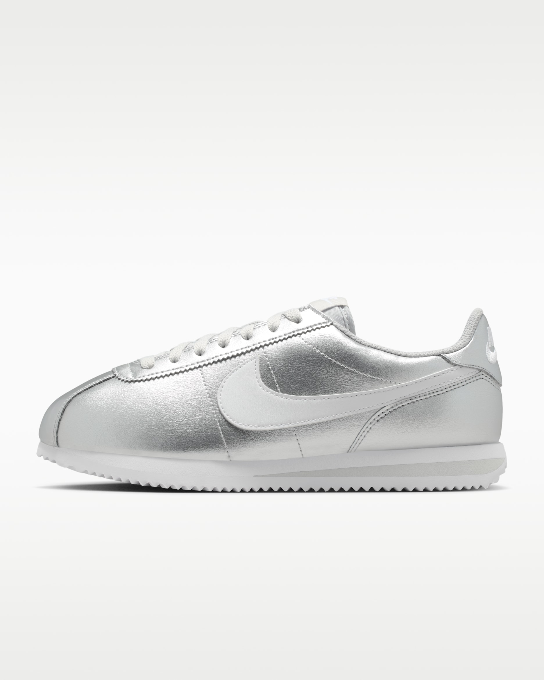 Nike Cortez — Metallic Silver/Grey Fog/White