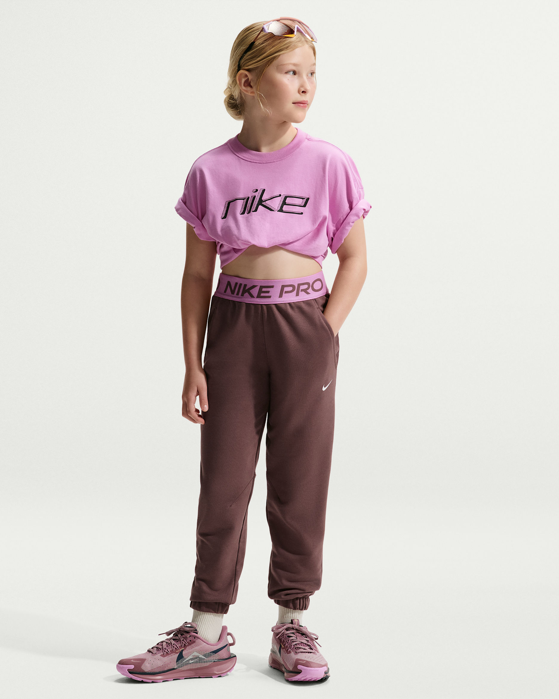 Nike Pro Fleece — Tattoo/Tattoo/Light Magenta/White