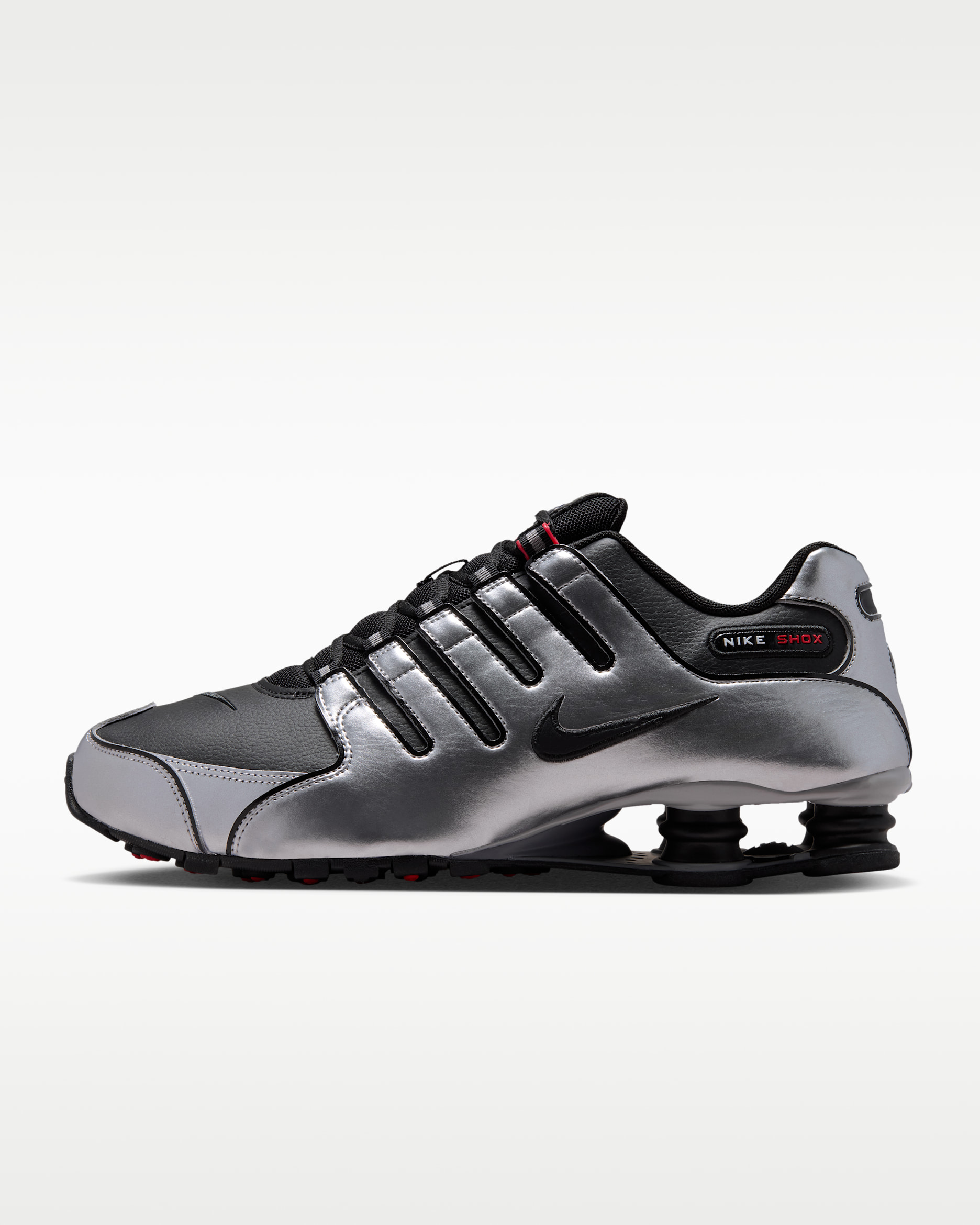 Nike Shox NZ — Black/Metallic Silver/University Red/Black
