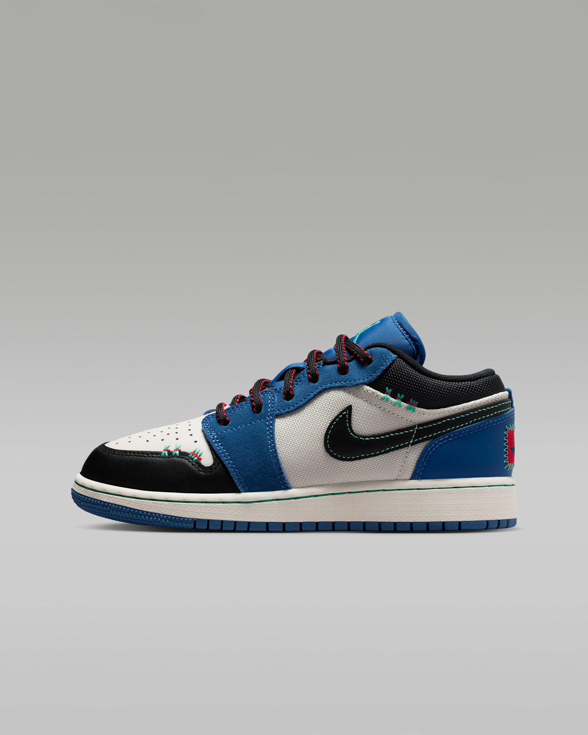 Air Jordan 1 Low SE — True Blue/University Red/Kinetic Green/Black