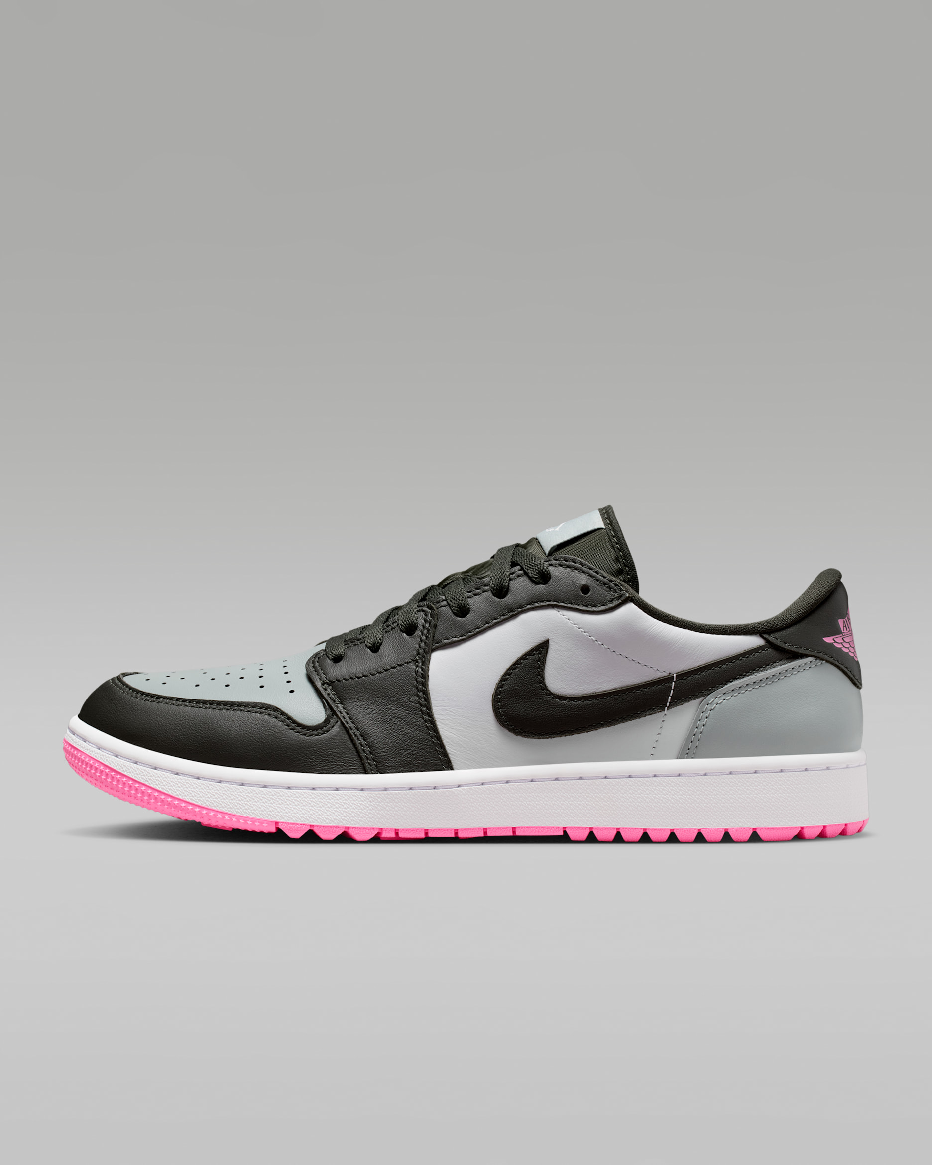 Air Jordan 1 Low G — White/Light Pumice/Pink Glow/Sequoia