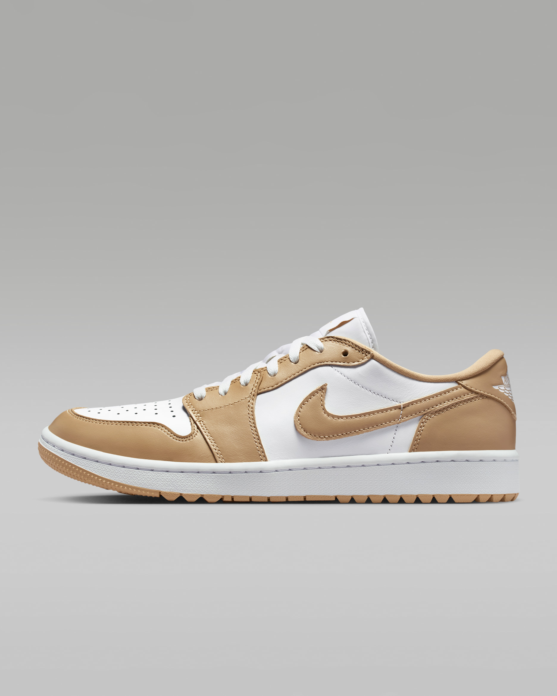 Air Jordan 1 Low G — White/White/Linen