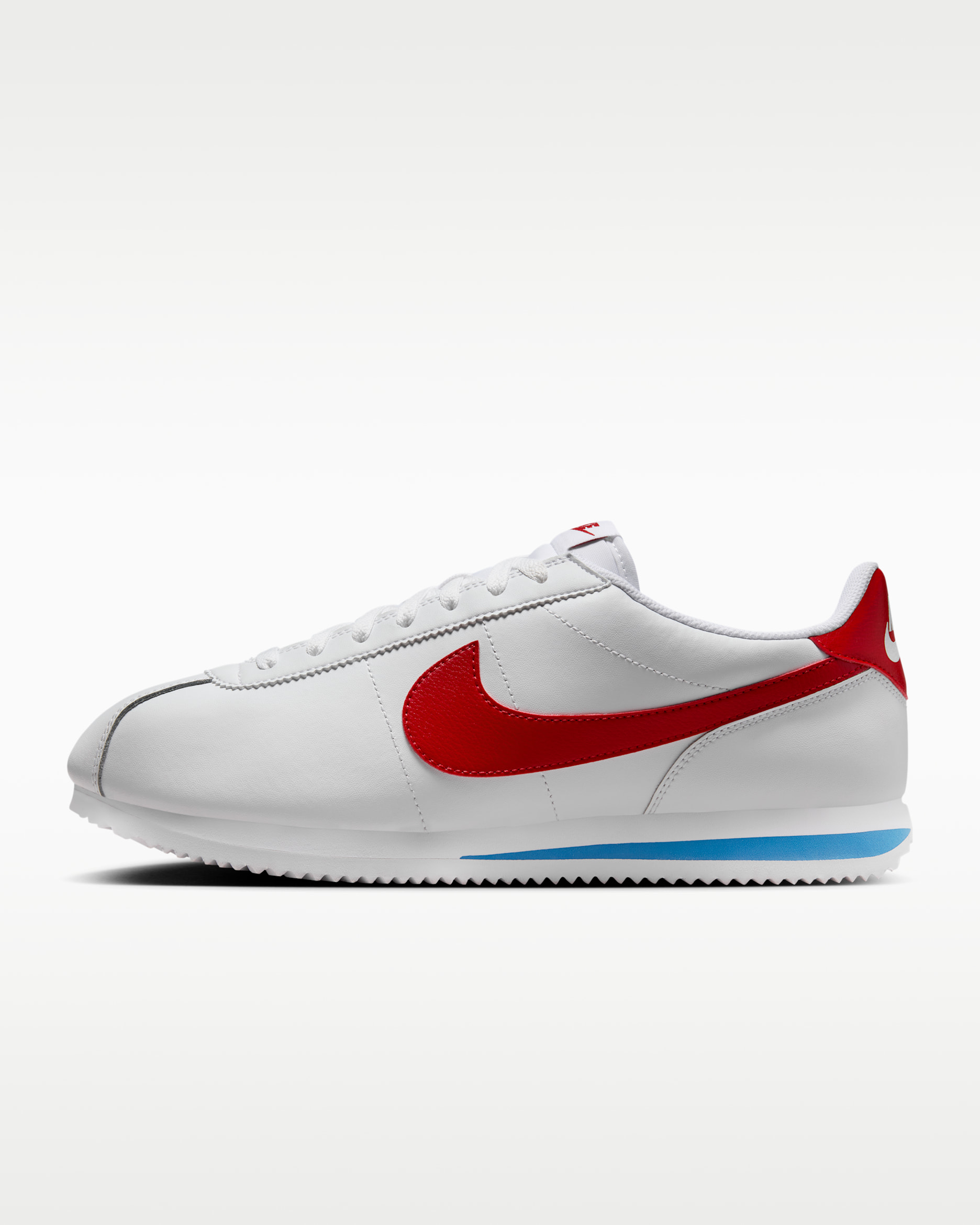 Nike Cortez Leather — White/Varsity Blue/Varsity Red