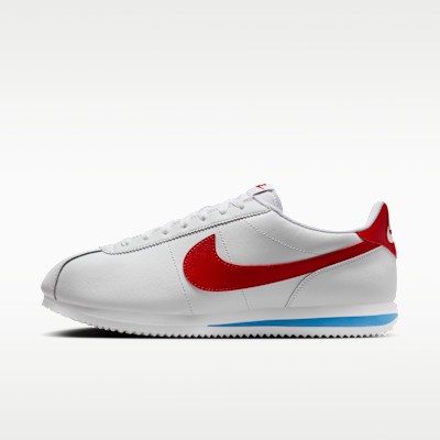 Nike Cortez Leather — White/Varsity Blue/Varsity Red