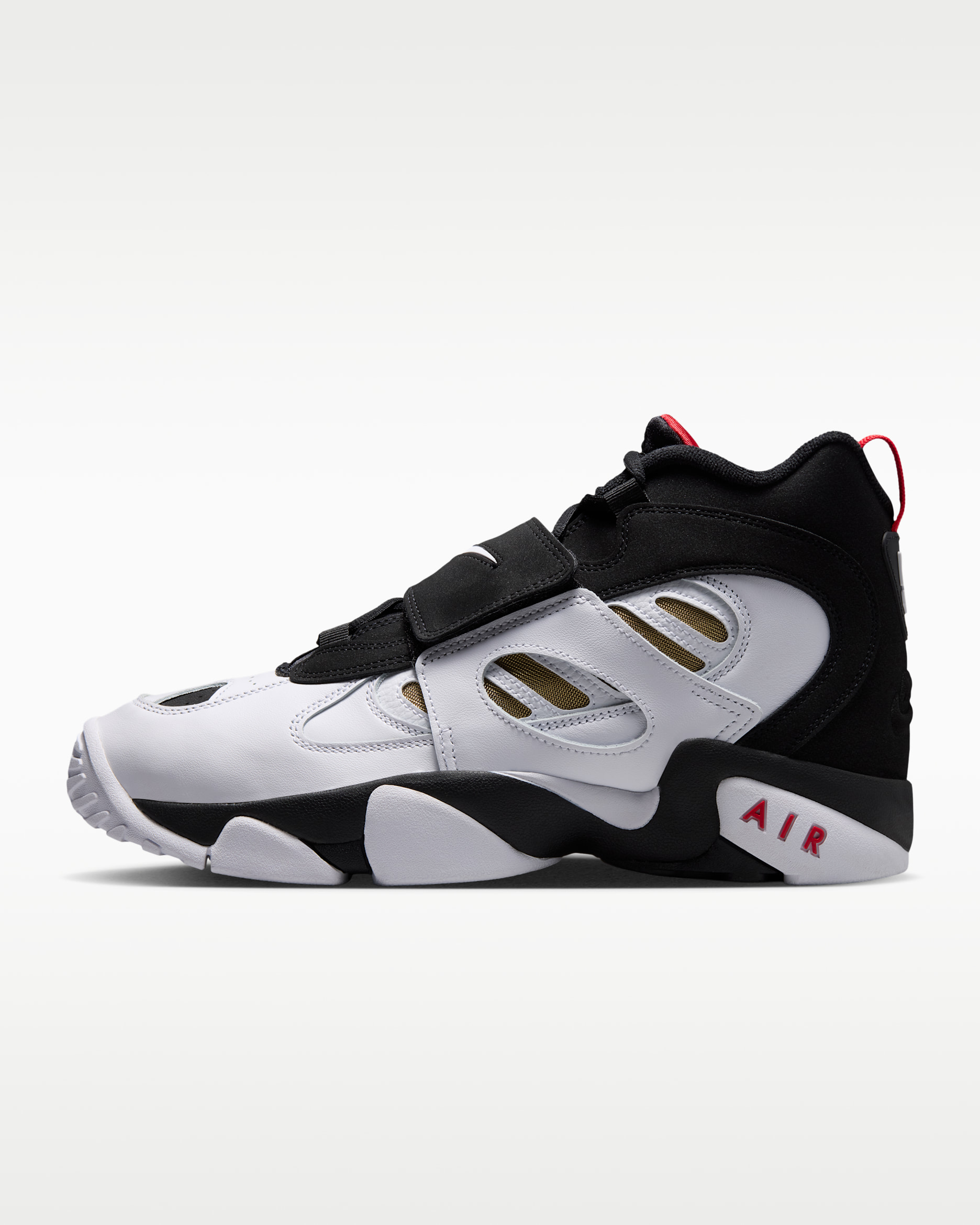 Nike Air Diamond Turf 2 — Black/Fire Red/Metallic Gold/White