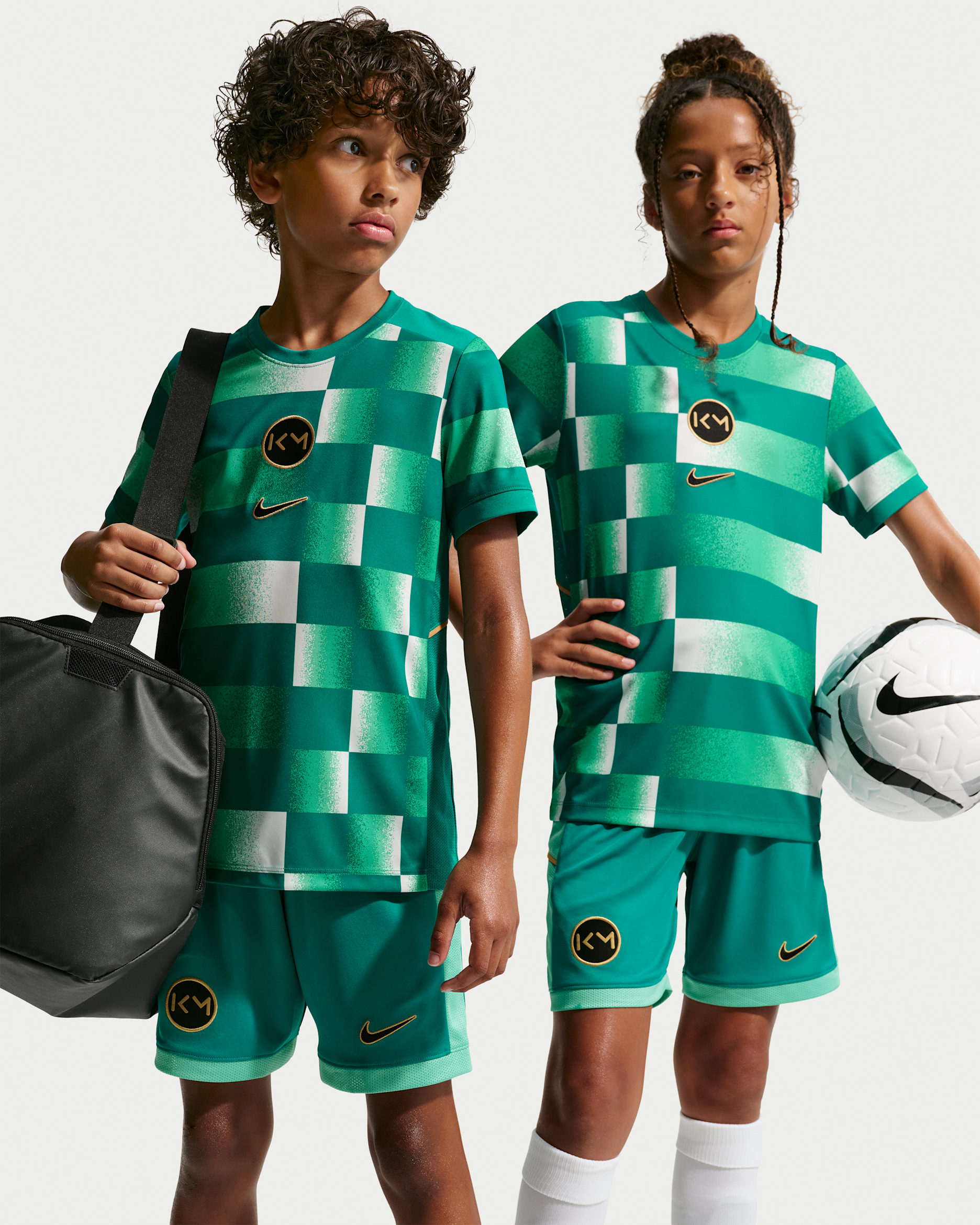 Kylian Mbappé Academy — Rio Teal/Elemental Gold/Metallic Gold
