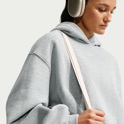 Nike Studio Fleece Medium Weight — Dark Grey Heather/Sail