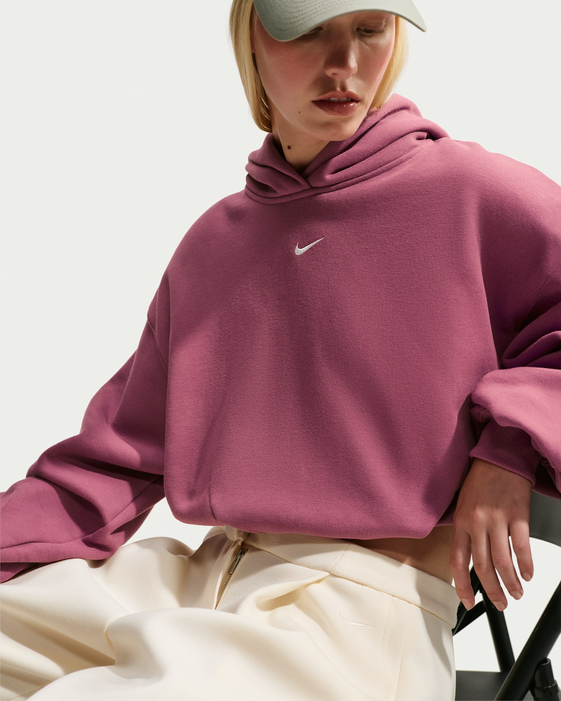 Nike Studio Fleece Medium Weight — Pink Smoke/Sail