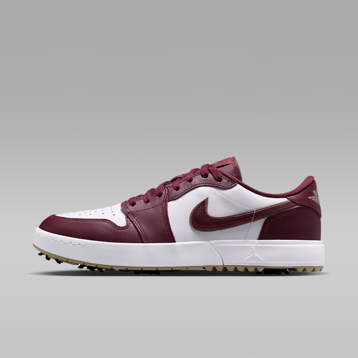 Air Jordan 1 Low G Spiked — Dark Team Red/White/Khaki/Dark Team Red