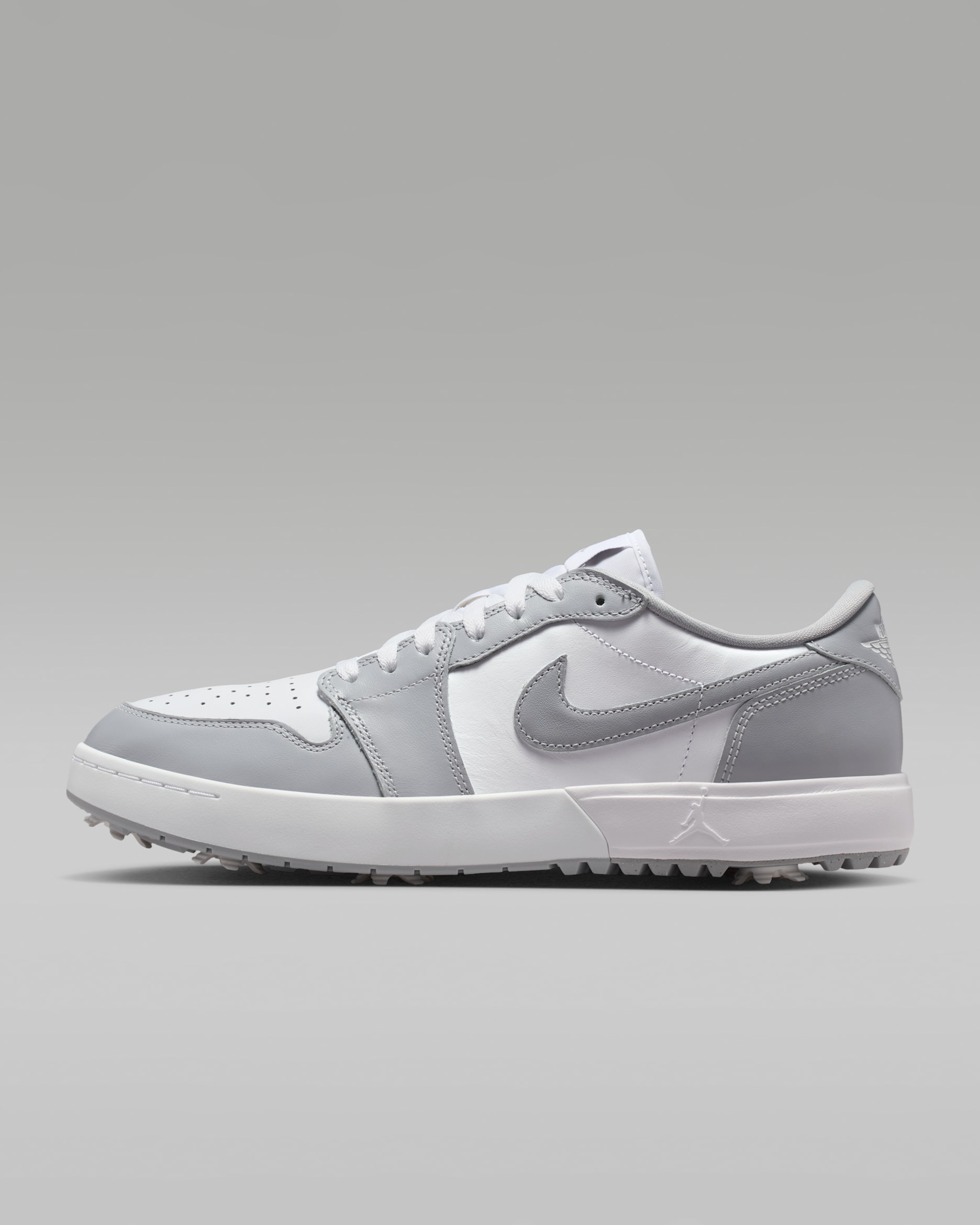 Air Jordan 1 Low G Spiked — Wolf Grey/Wolf Grey/White
