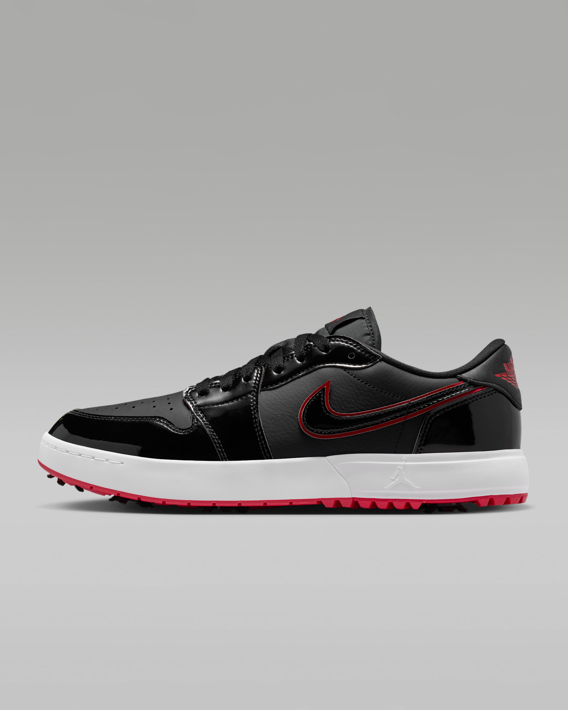 Air Jordan 1 Low G Spiked — Black/White/Varsity Red