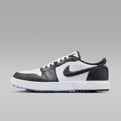 Air Jordan 1 Low G Spiked — White/White/Black