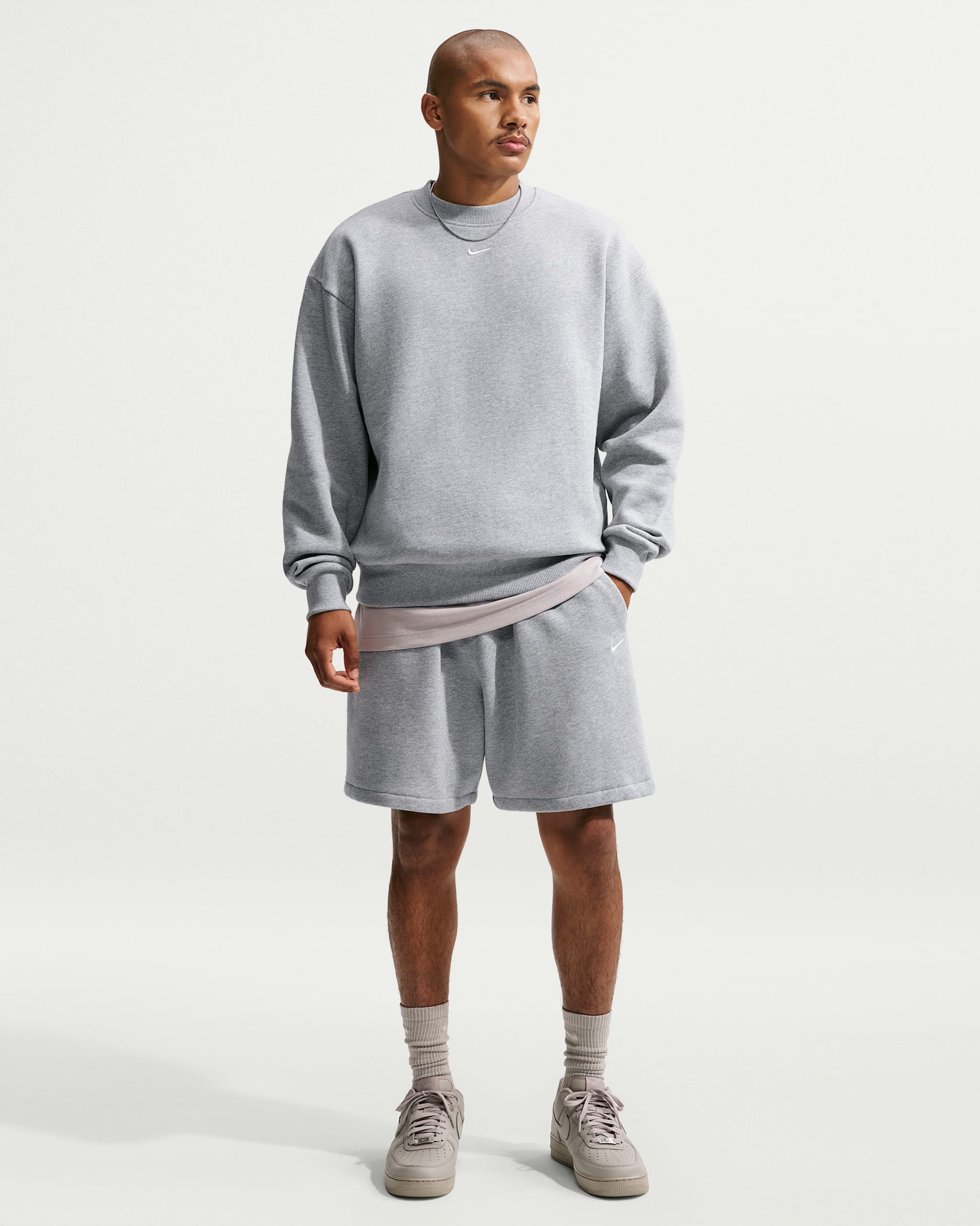 Nike Solo Fleece — Dark Grey Heather/Sail